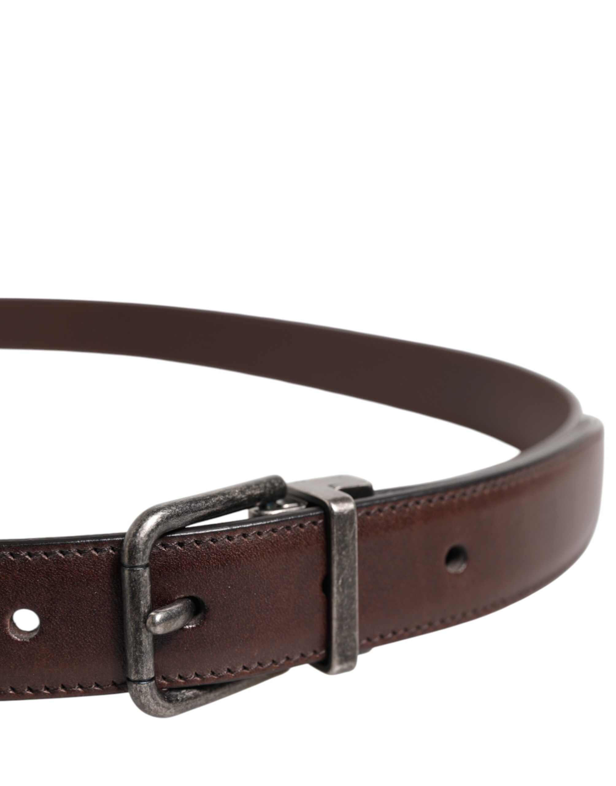 Classic Calf Leather Metal Buckle Men's Belt - Dolce & Gabbana - Modalova
