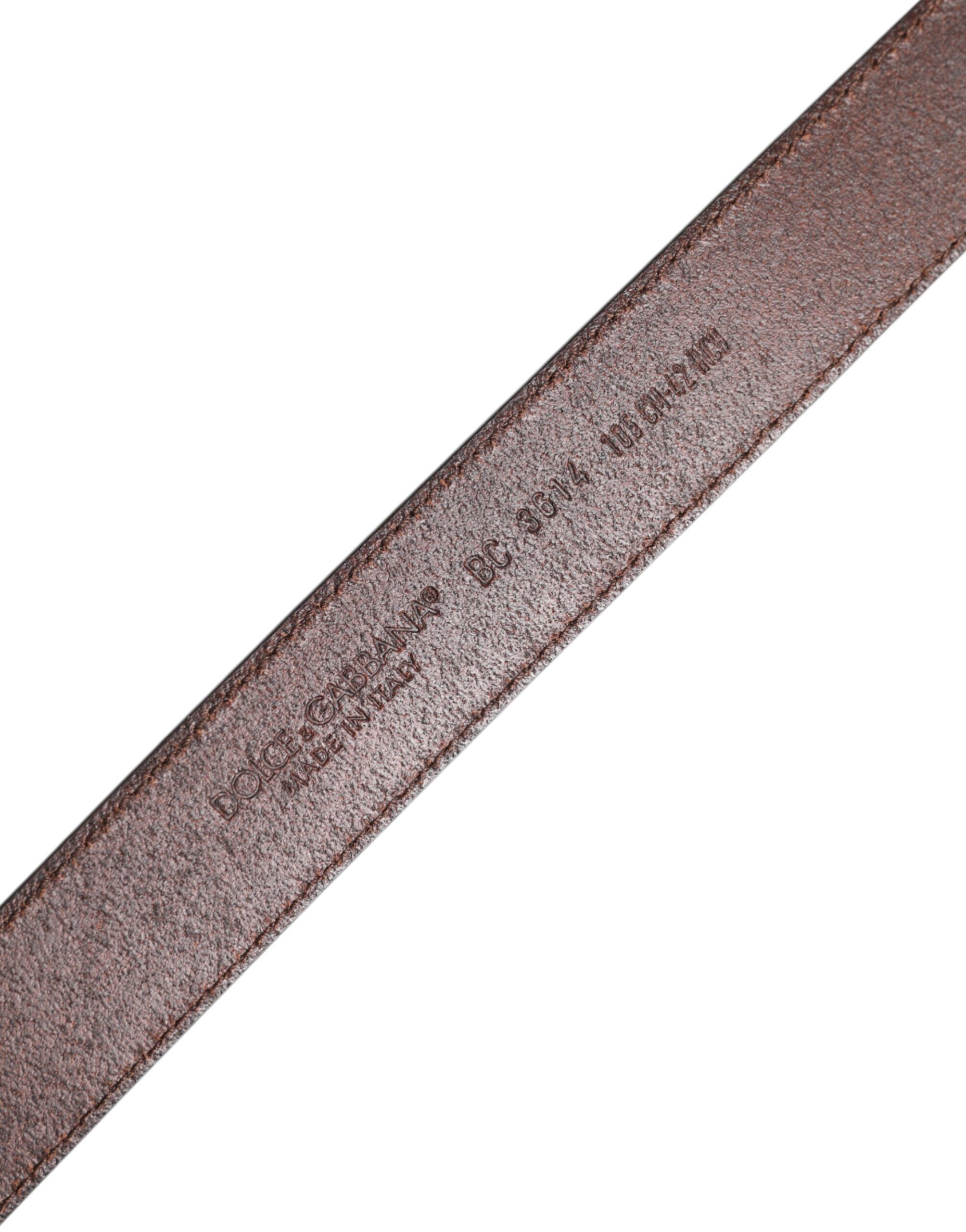 Classic Calf Leather Metal Buckle Men's Belt - Dolce & Gabbana - Modalova