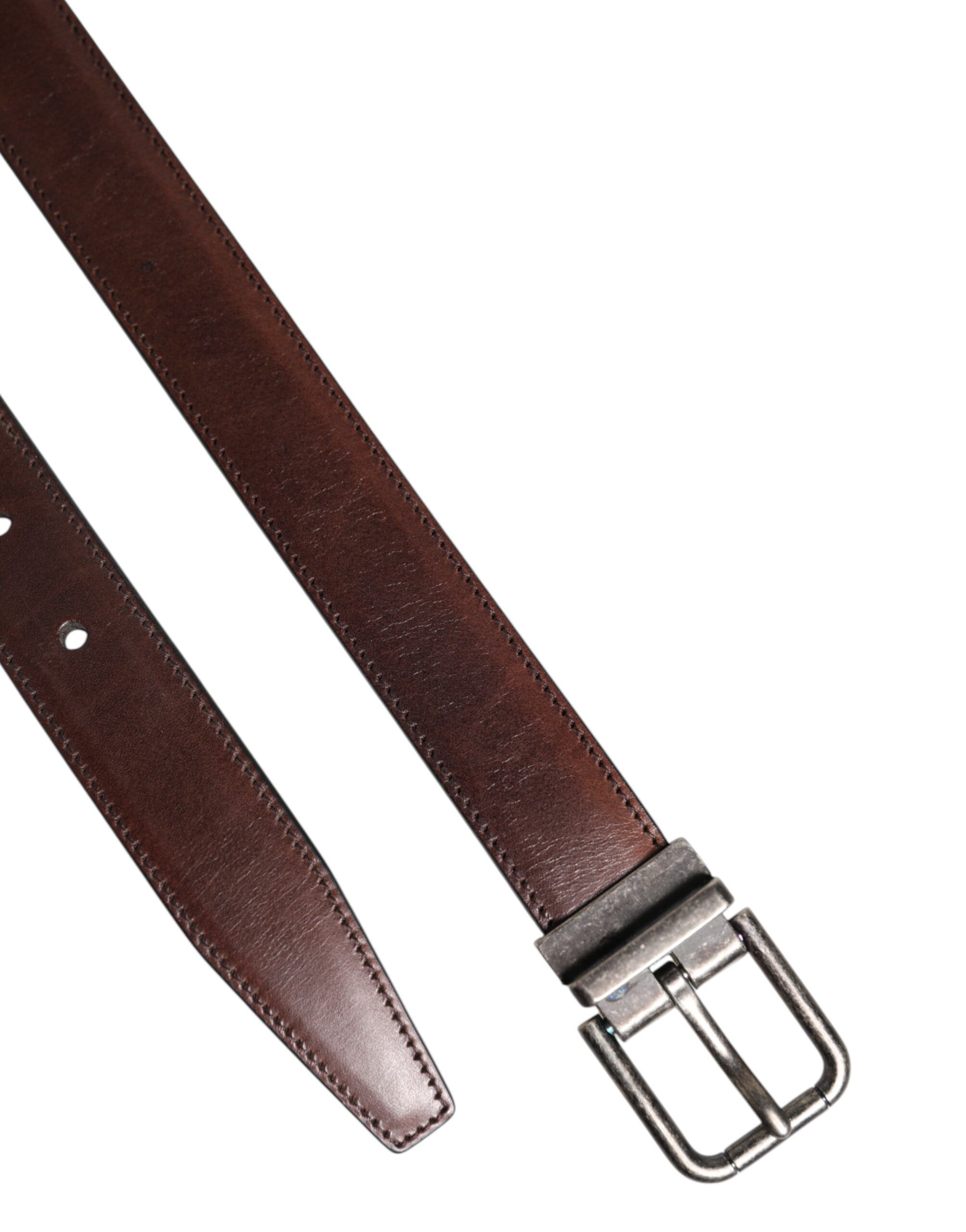 Classic Calf Leather Metal Buckle Men's Belt - Dolce & Gabbana - Modalova