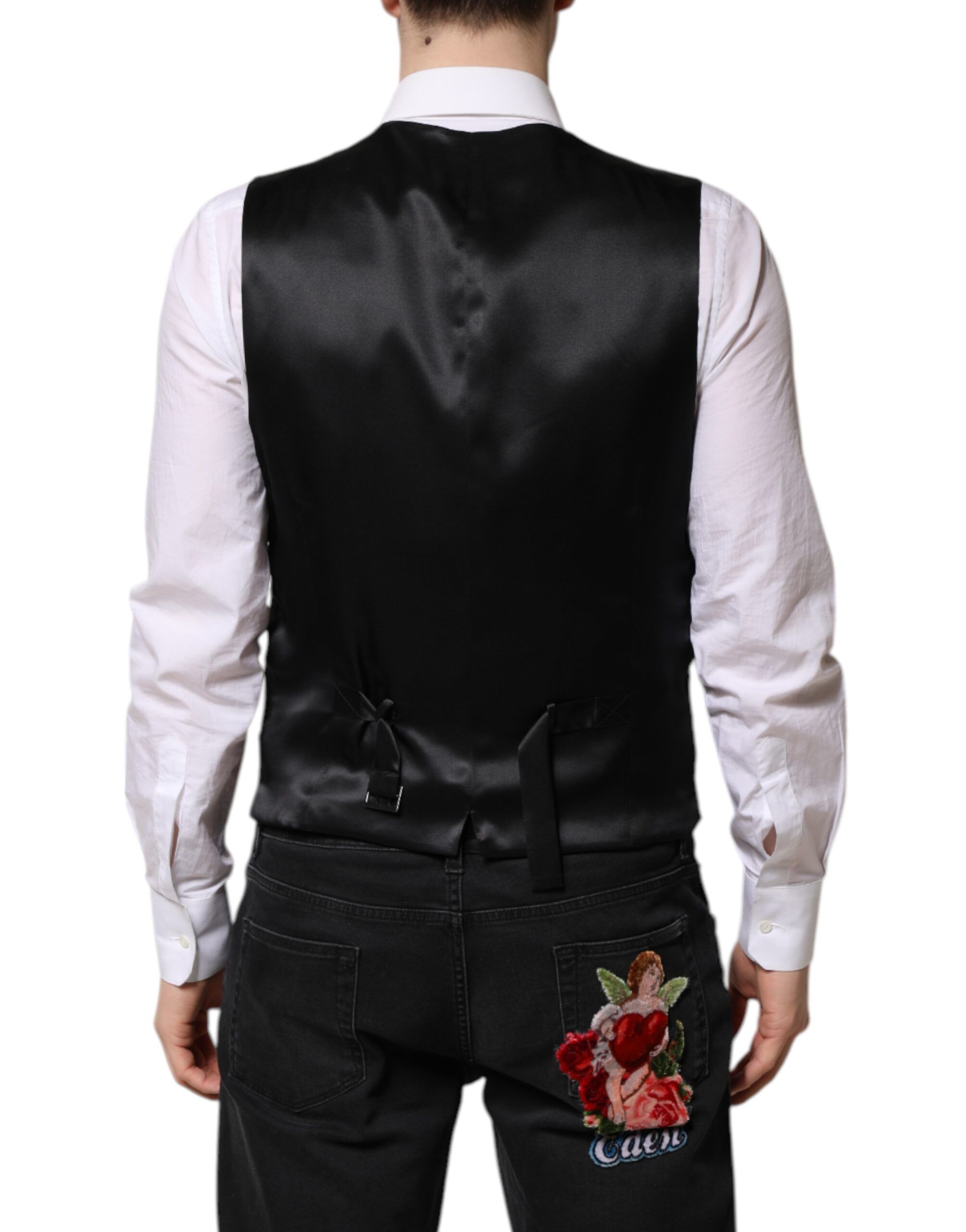 Floral Satin Formal Men Waistcoat Men's Vest - Dolce & Gabbana - Modalova