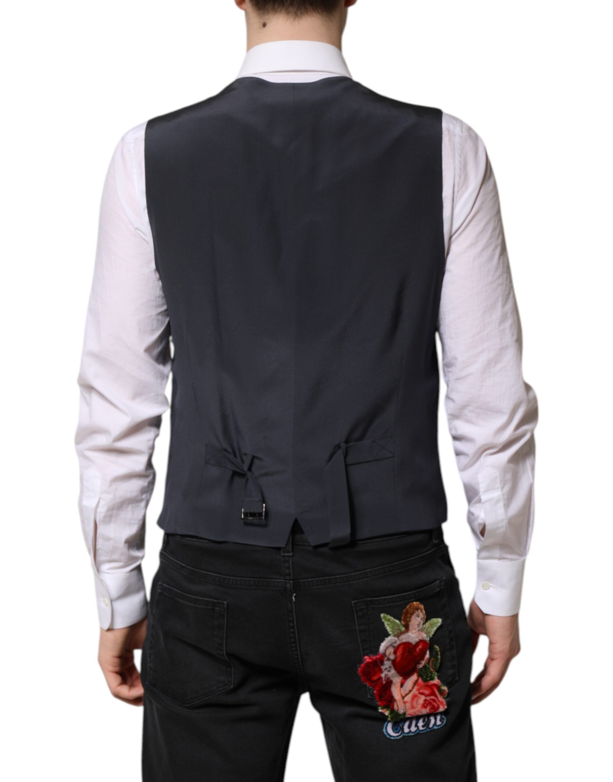 Plaid Wool Formal Dress Waistcoat Men's Vest - Dolce & Gabbana - Modalova