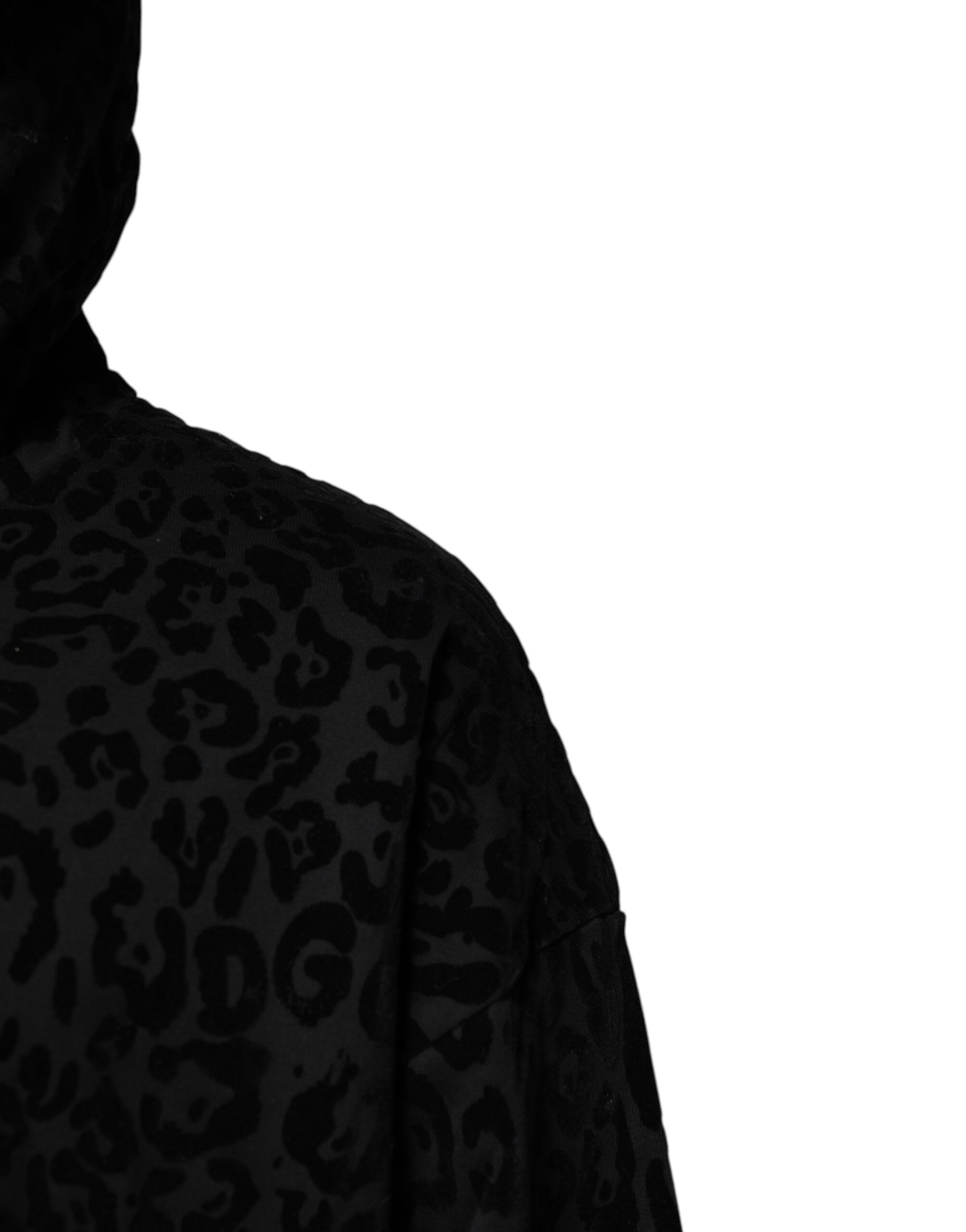 Leopard Full Zip Hooded Sweatshirt Men's Sweater - Dolce & Gabbana - Modalova