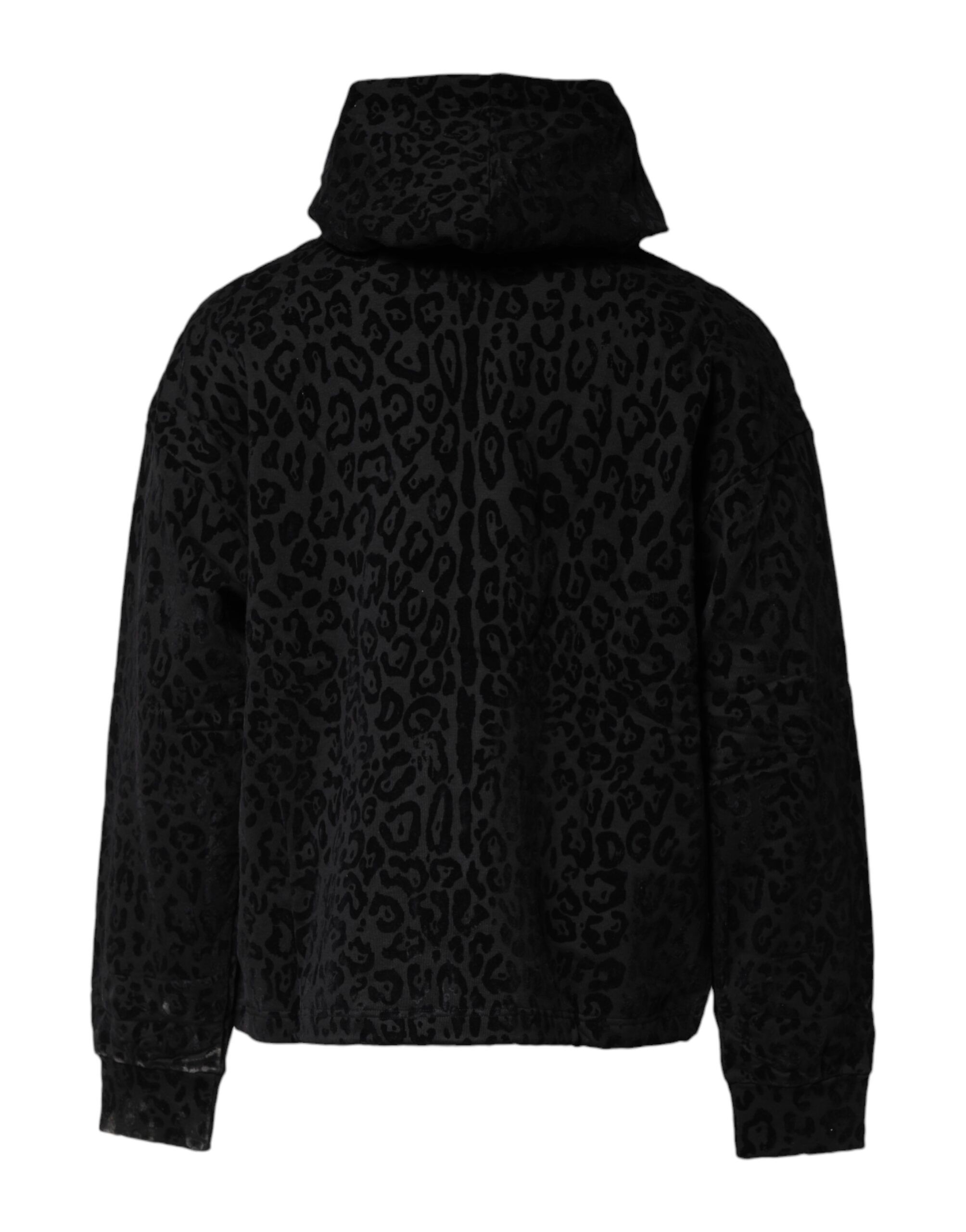 Leopard Full Zip Hooded Sweatshirt Men's Sweater - Dolce & Gabbana - Modalova
