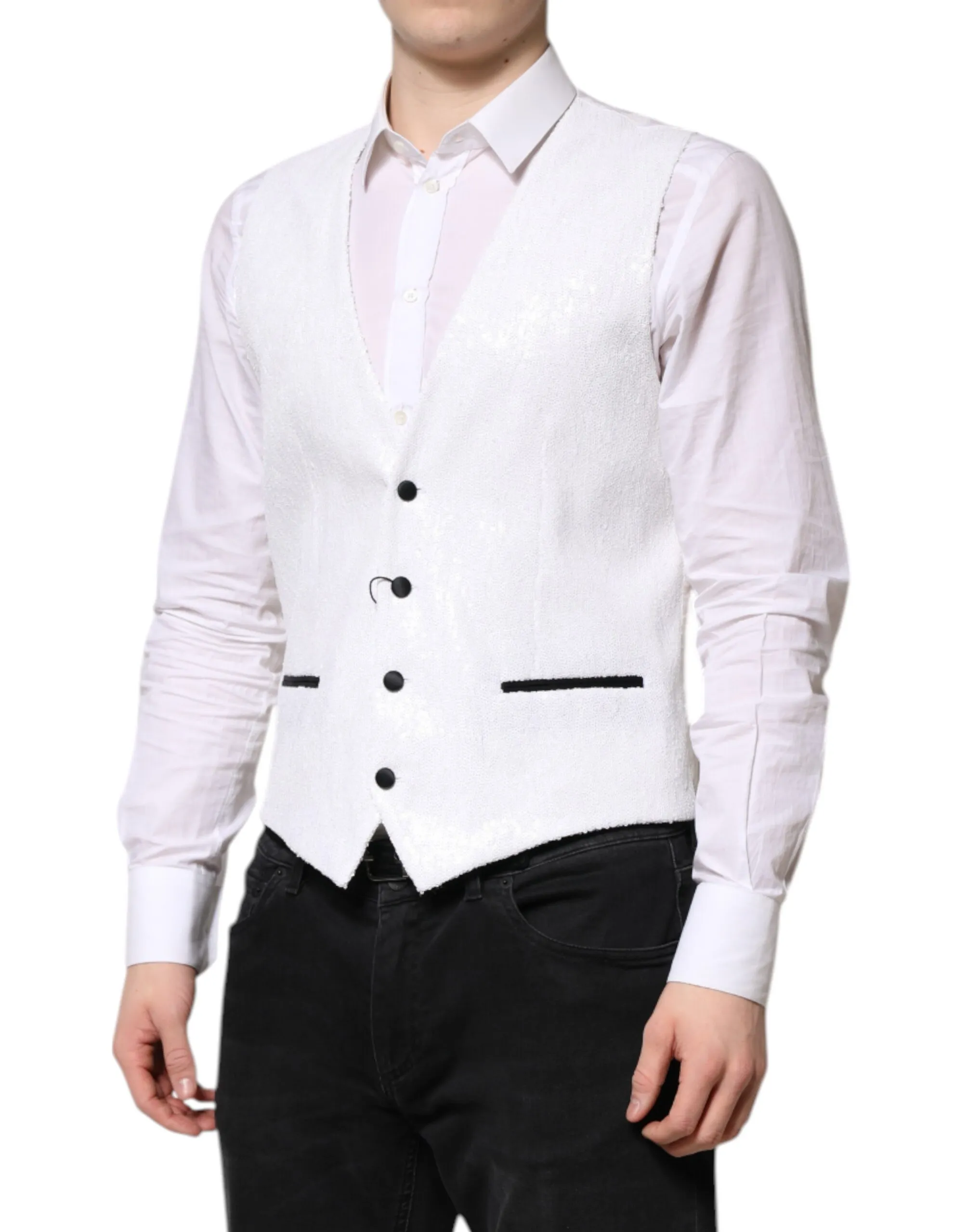 Sequined Dress Formal Waistcoat Men's Vest - Dolce & Gabbana - Modalova