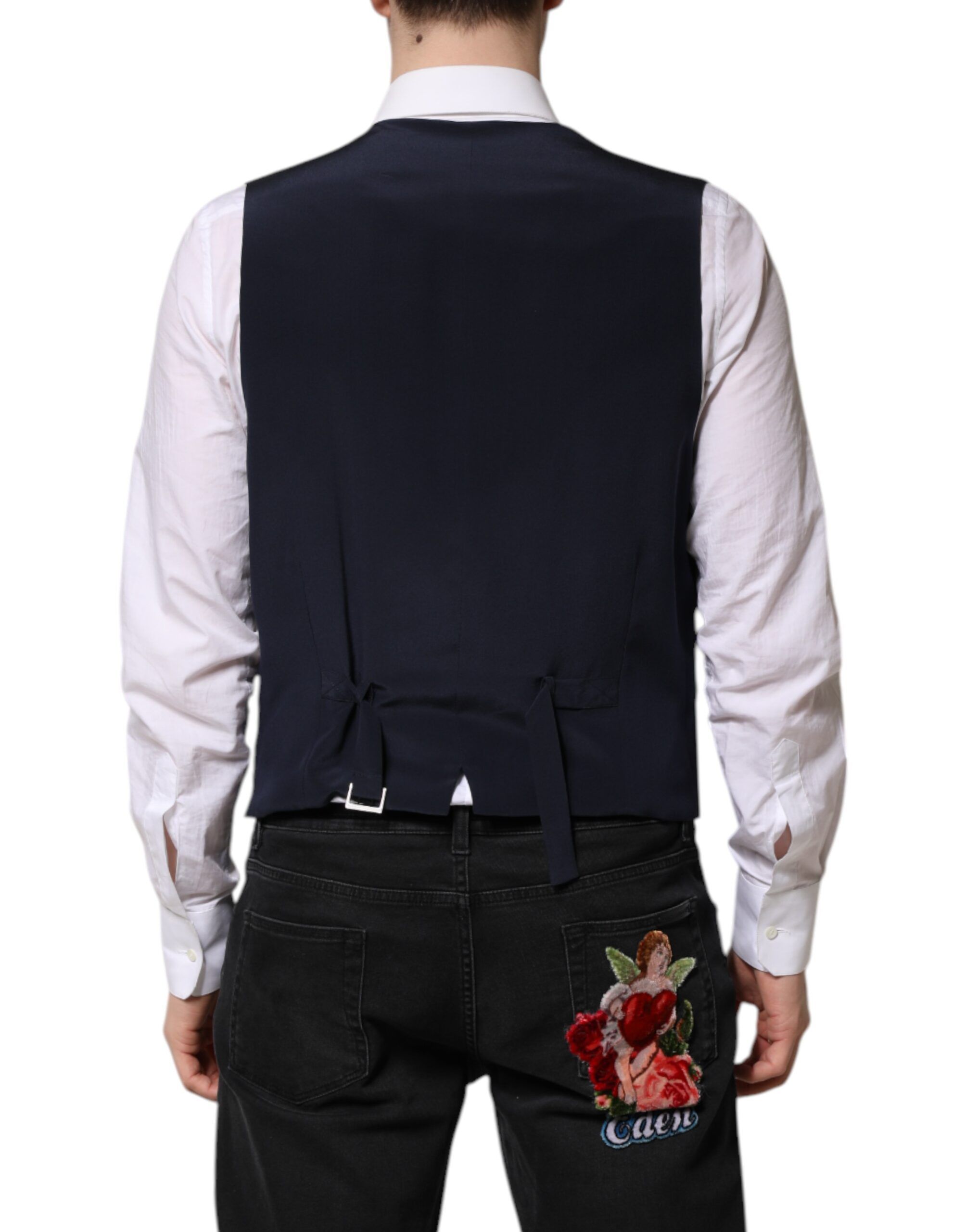 Stripes Wool Formal Men Waistcoat Men's Vest - Dolce & Gabbana - Modalova