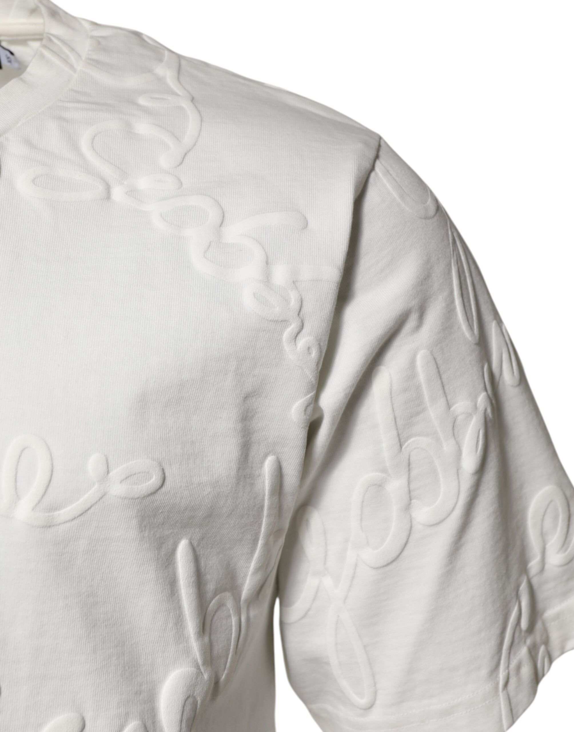 Cotton Logo Embossed Crew Neck Men's T-shirt (Pre-Owned) - Dolce & Gabbana - Modalova