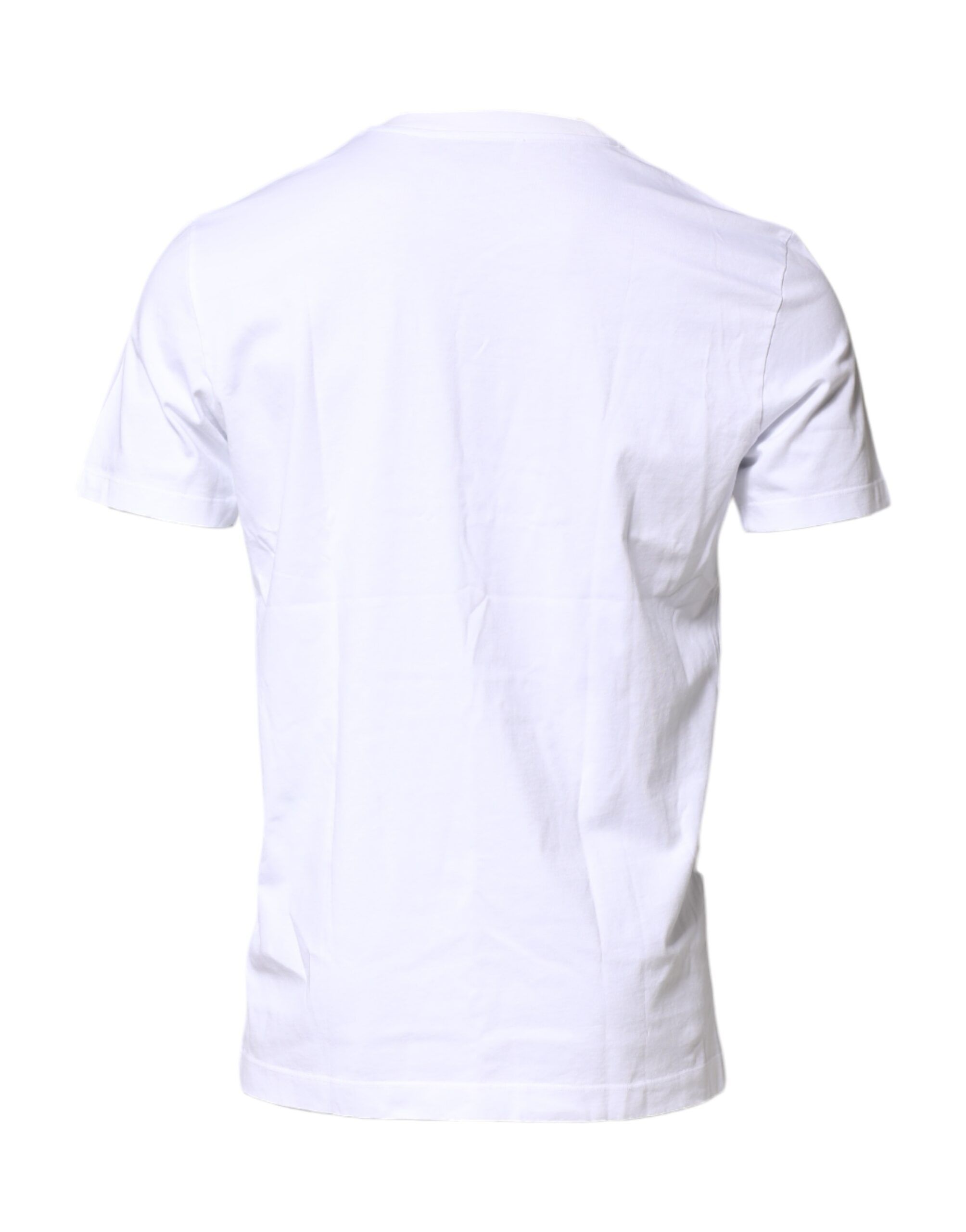Cotton Logo Patch Crew Neck Men's T-shirt - Dolce & Gabbana - Modalova
