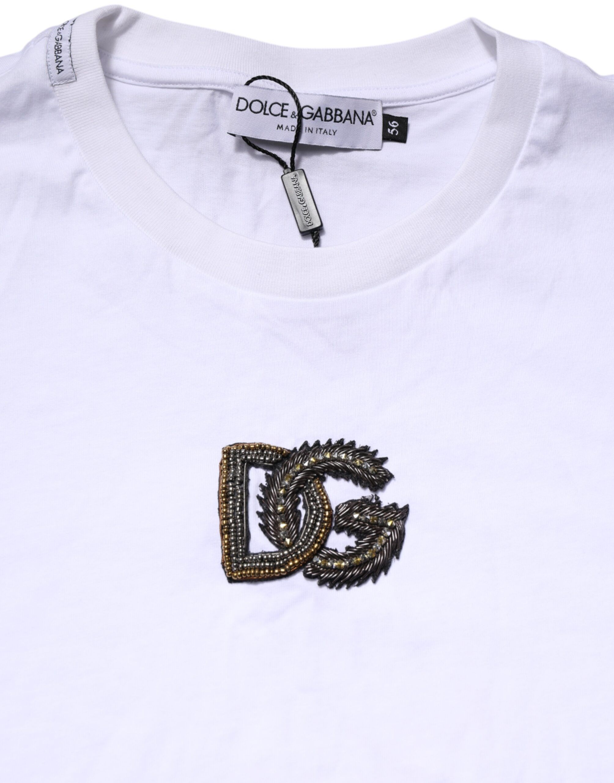 Logo Embroidery Crew Neck Men's T-shirt (Pre-Owned) - Dolce & Gabbana - Modalova