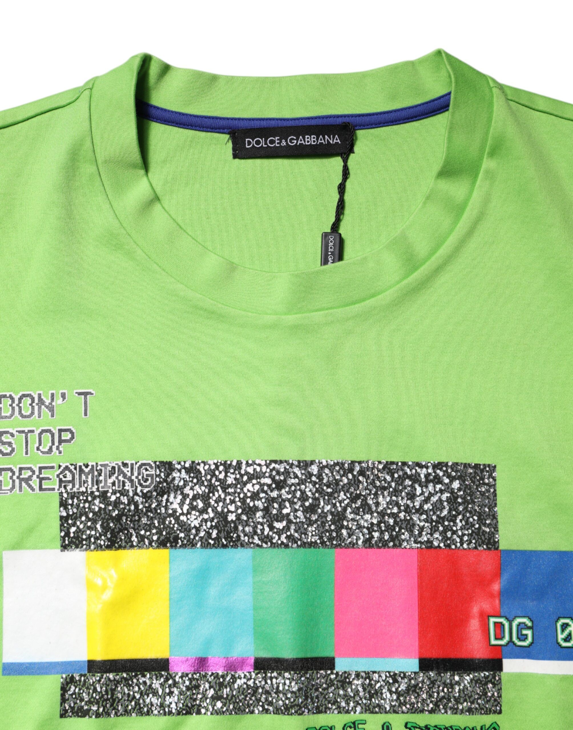 Graphic Printed Round Neck Men's T-shirt - Dolce & Gabbana - Modalova