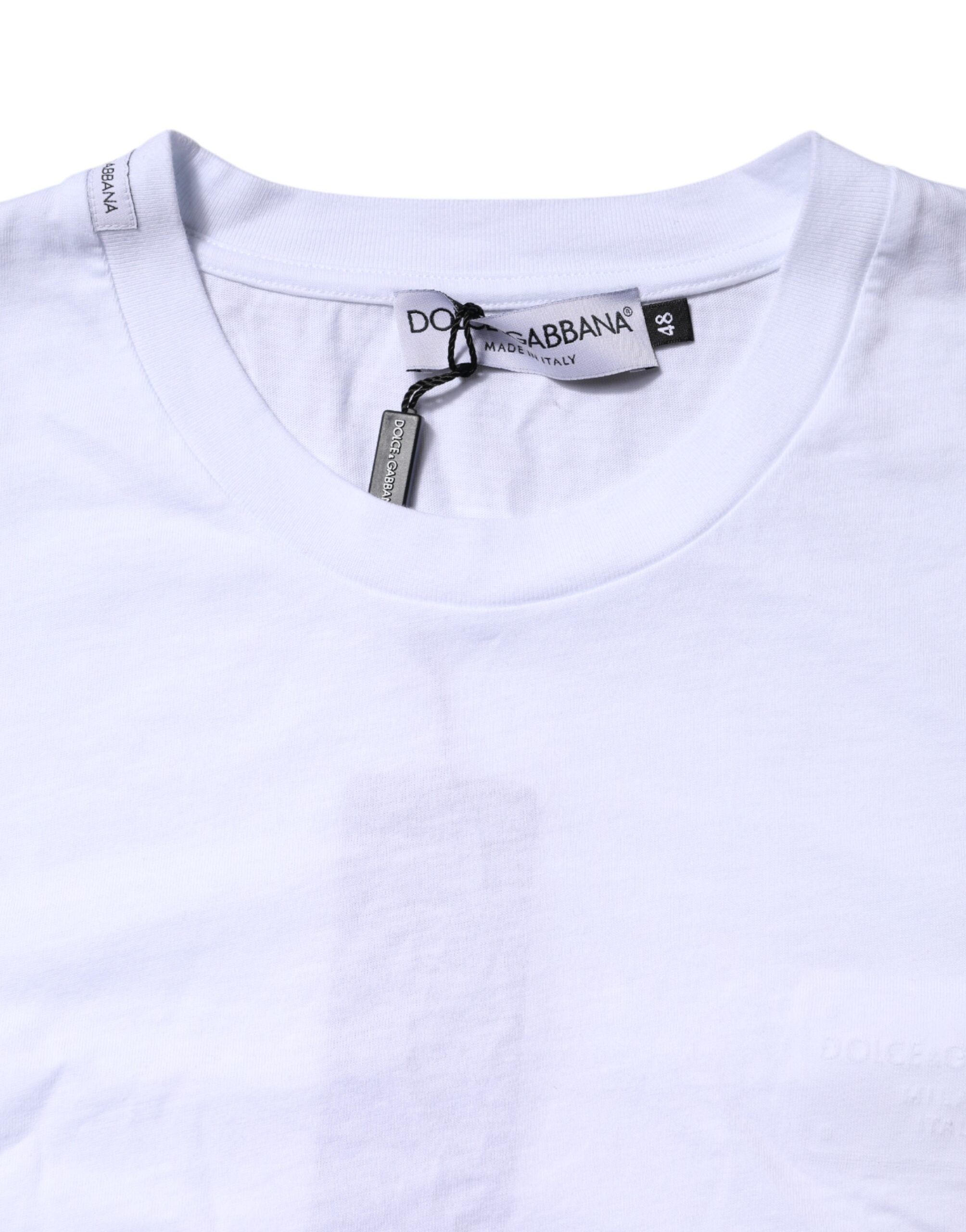 Cotton Logo Patch Crew Neck Men's T-shirt (Pre-Owned) - Dolce & Gabbana - Modalova