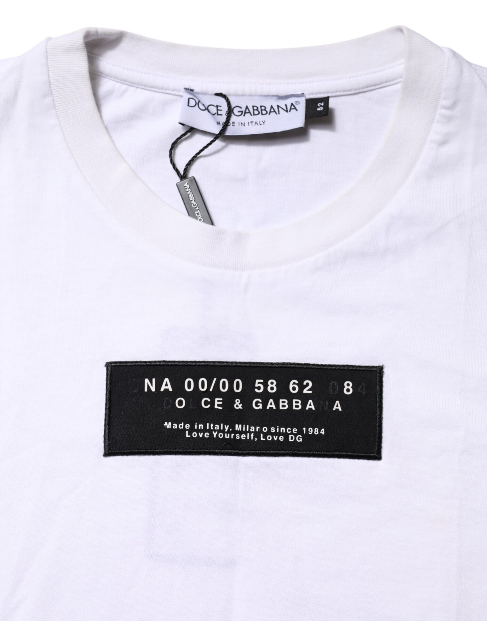 Cotton Logo Patch Crew Neck Men's T-shirt (Pre-Owned) - Dolce & Gabbana - Modalova