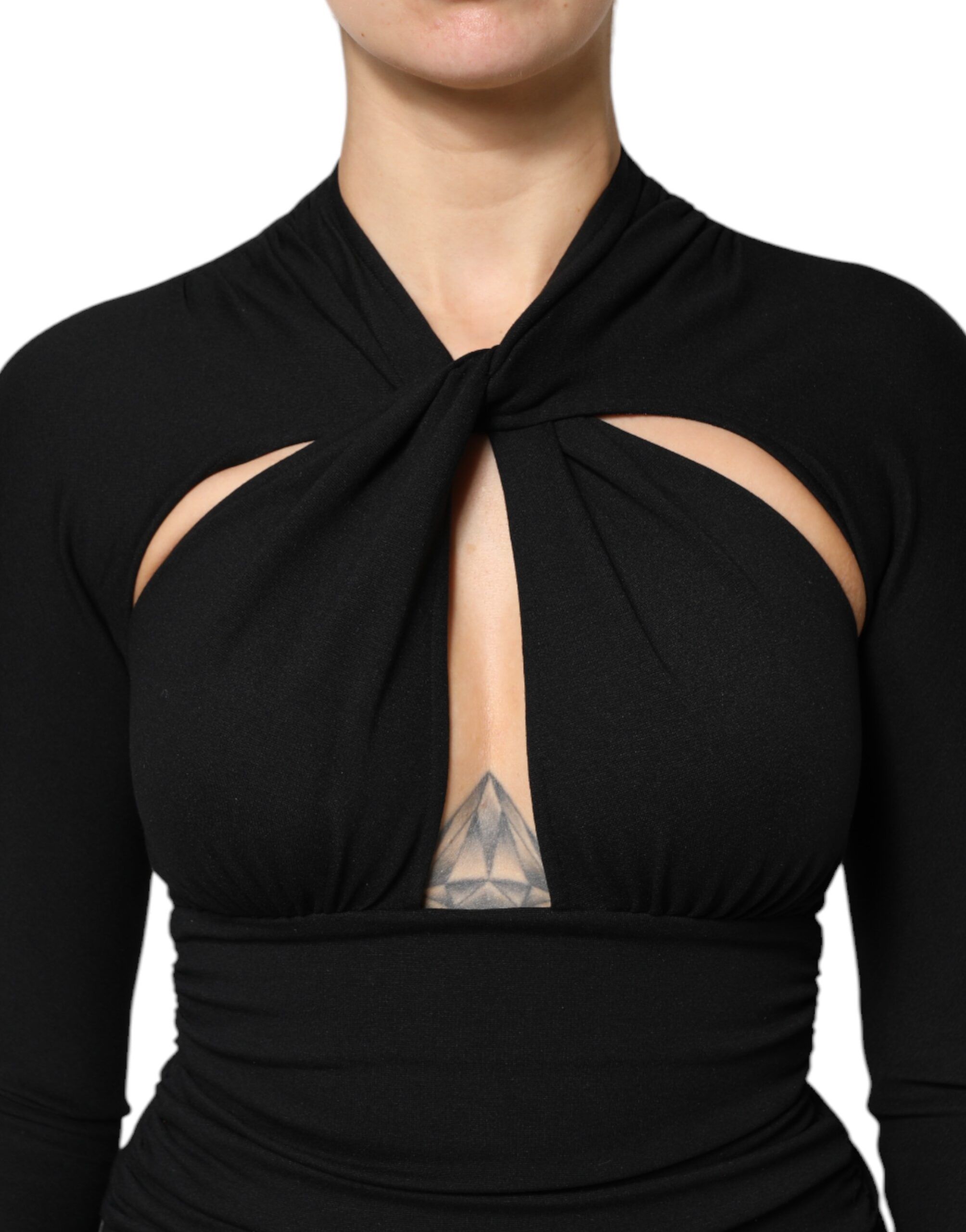 Long Sleeves Sheath Midi Women's Dress - Dolce & Gabbana - Modalova
