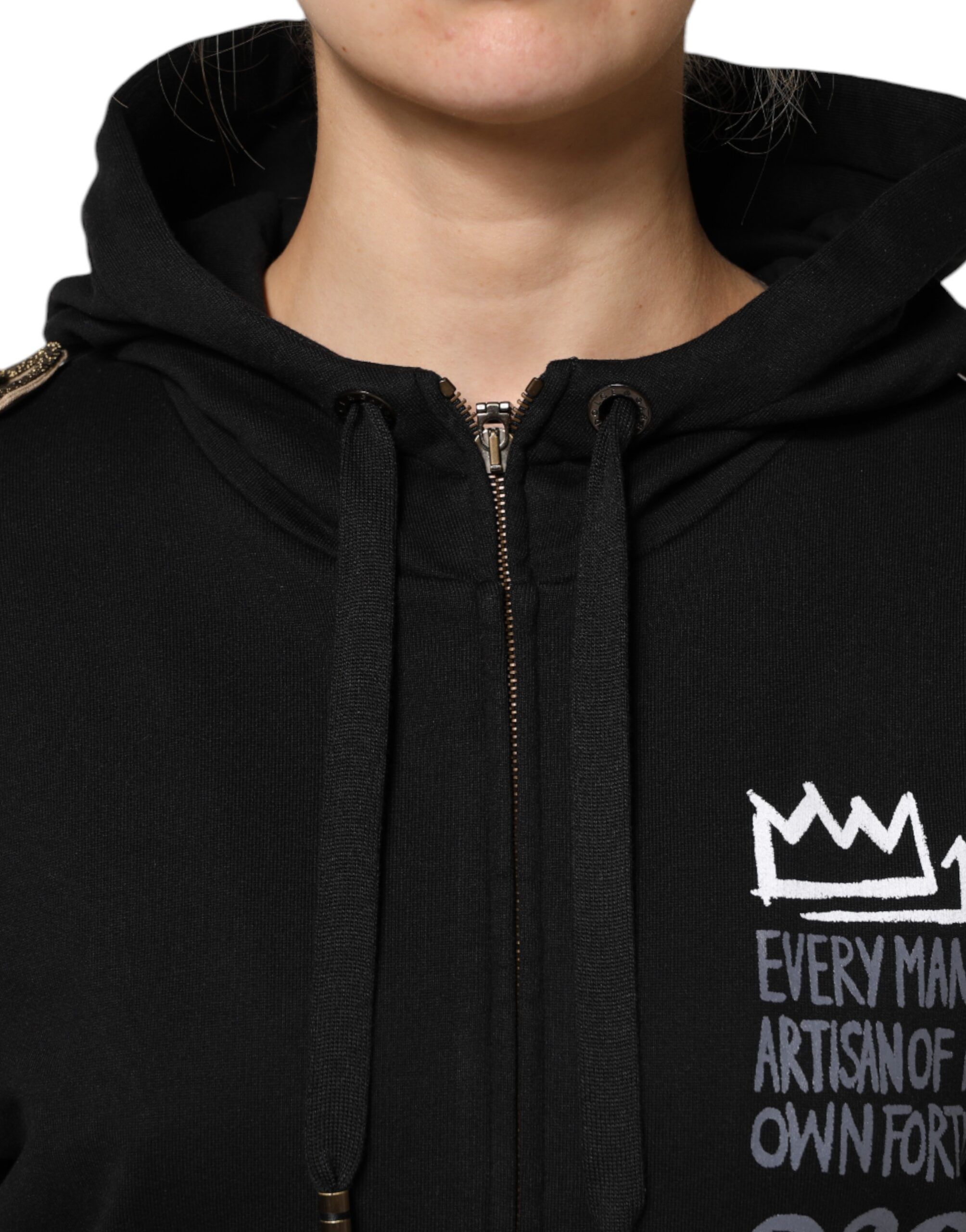 Logo Hooded Full Zip Sweatshirt Women's Jacket - Dolce & Gabbana - Modalova