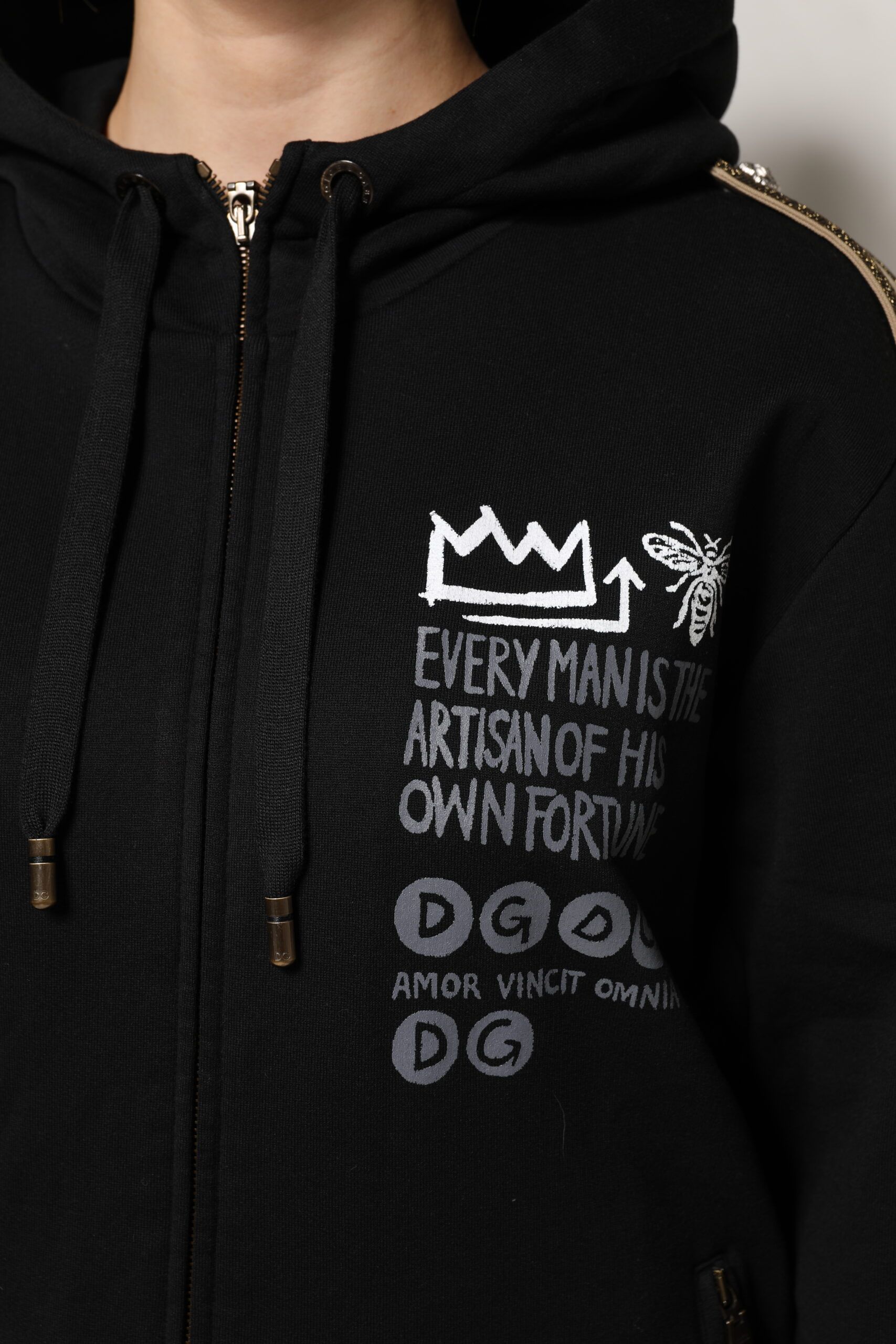 Logo Hooded Full Zip Sweatshirt Women's Jacket - Dolce & Gabbana - Modalova