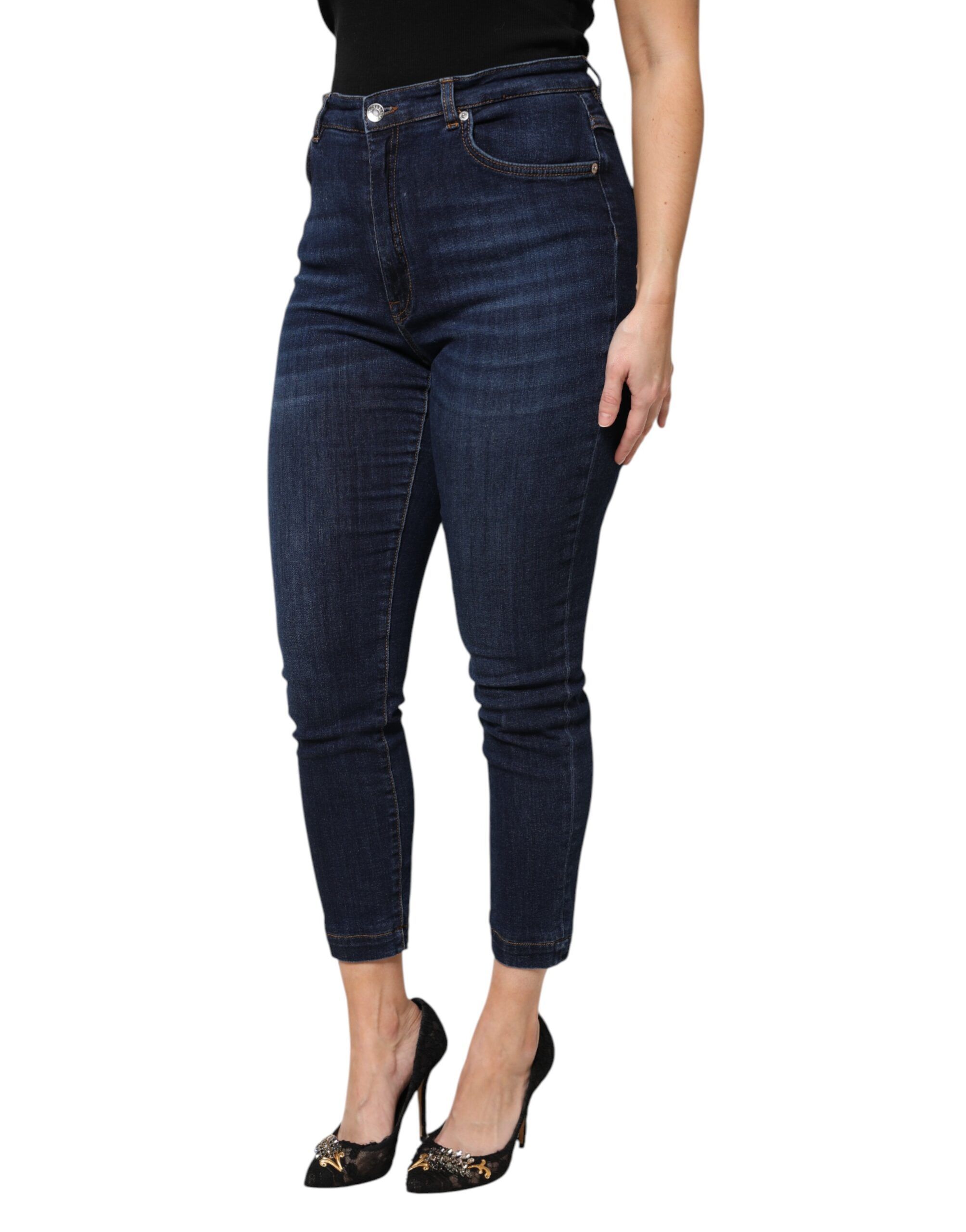 Cotton High Waisted Cropped Denim Women's Jeans (Pre-Owned) - Dolce & Gabbana - Modalova