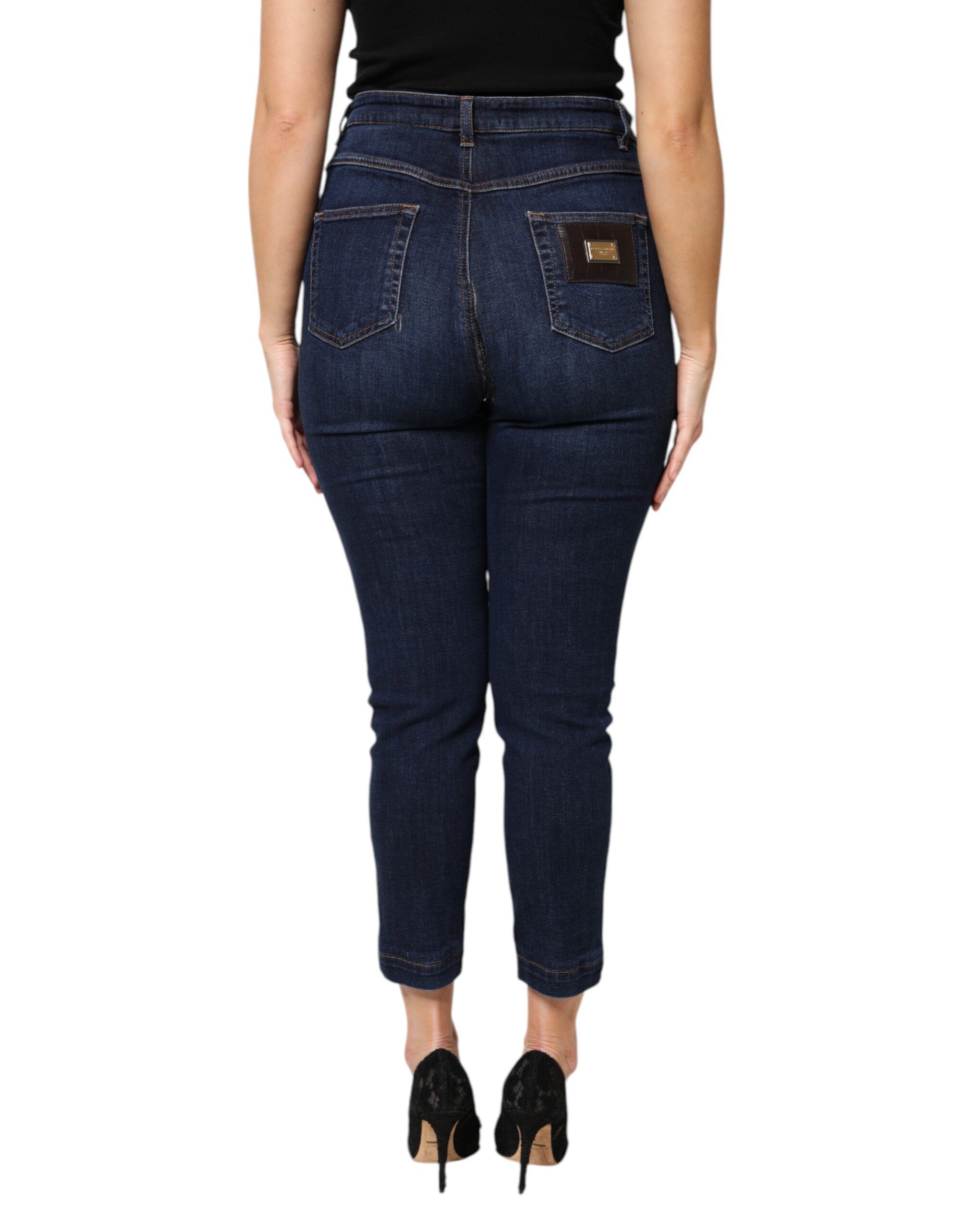 Cotton High Waisted Cropped Denim Women's Jeans (Pre-Owned) - Dolce & Gabbana - Modalova