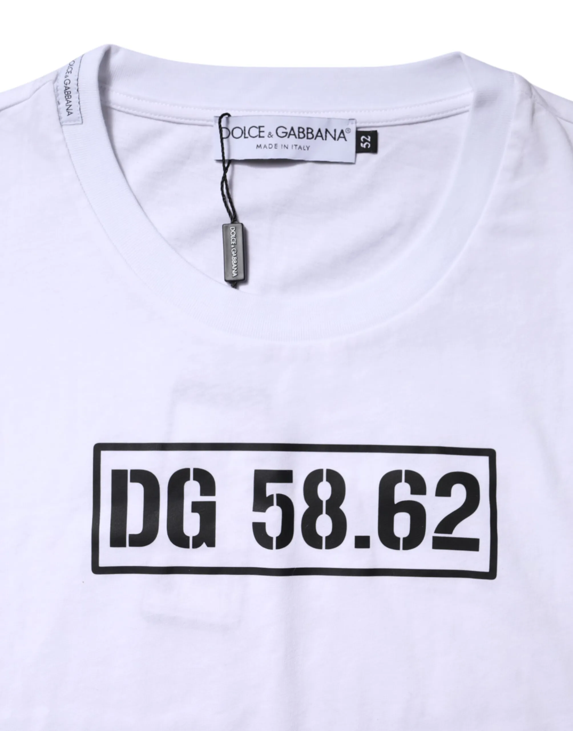 Cotton Logo Print Crew Neck Men's T-shirt (Pre-Owned) - Dolce & Gabbana - Modalova