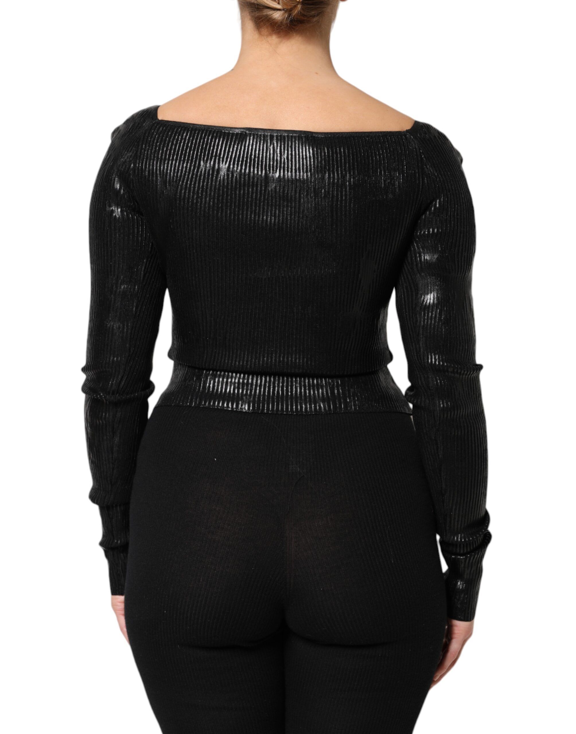 Viscose Long Sleeves Fitted Blouse Women's Top - Dolce & Gabbana - Modalova
