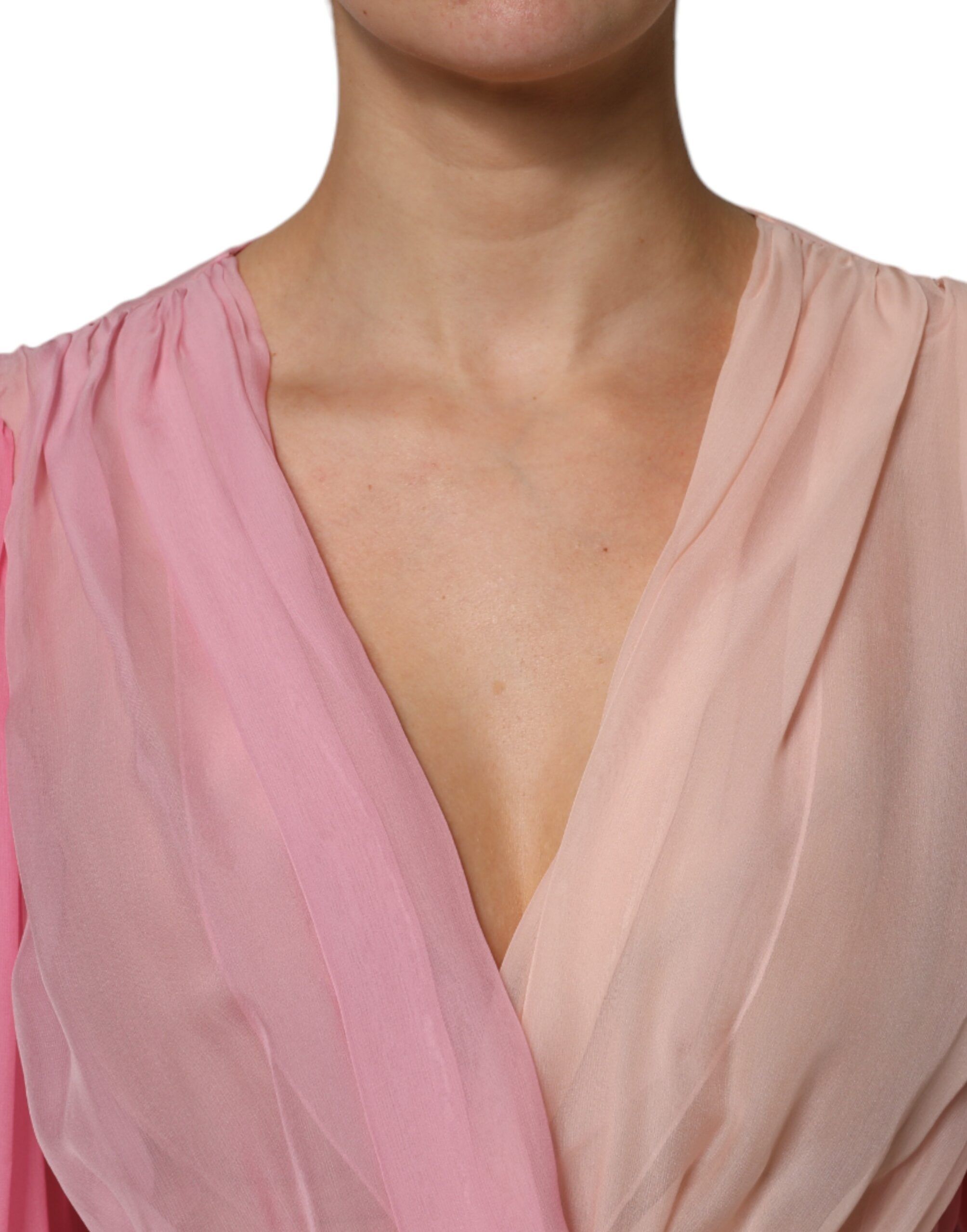 Plunging V-neck Long Sleeves Blouse Women's Top - Dolce & Gabbana - Modalova