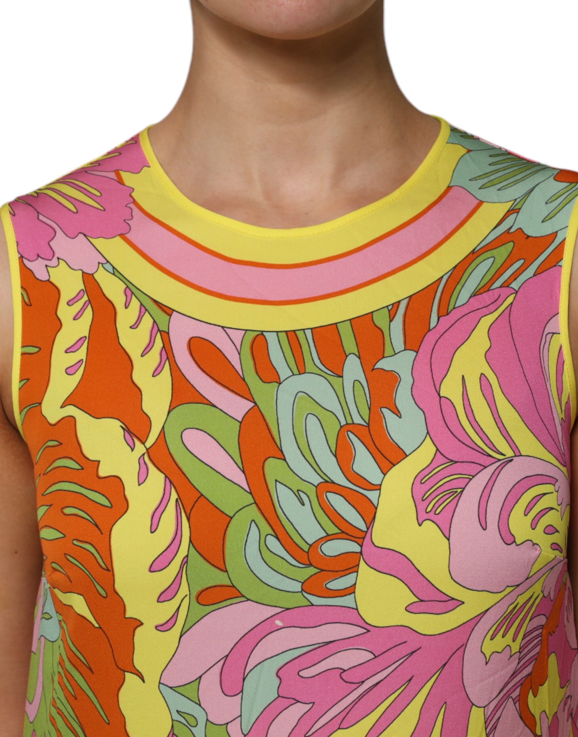 Floral Roundneck Sleeveless Women's Top - Dolce & Gabbana - Modalova