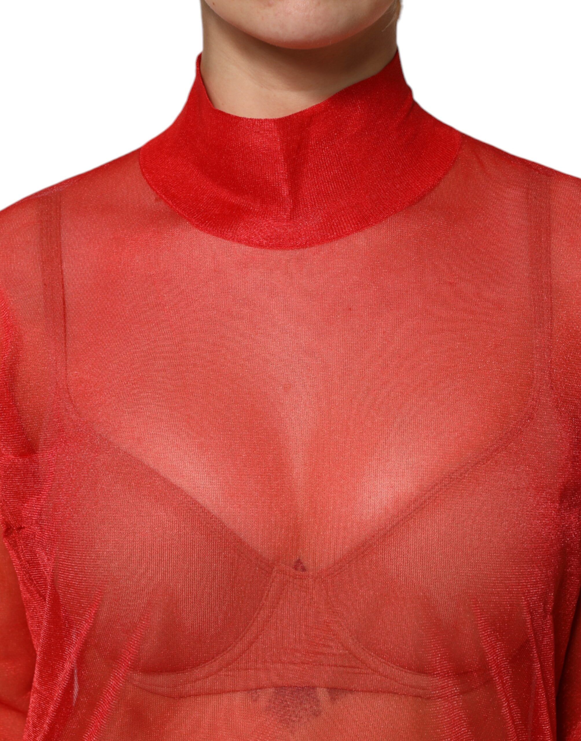 Tulle Turtleneck Long Sleeve Blouse Women's Top (Pre-Owned) - Dolce & Gabbana - Modalova