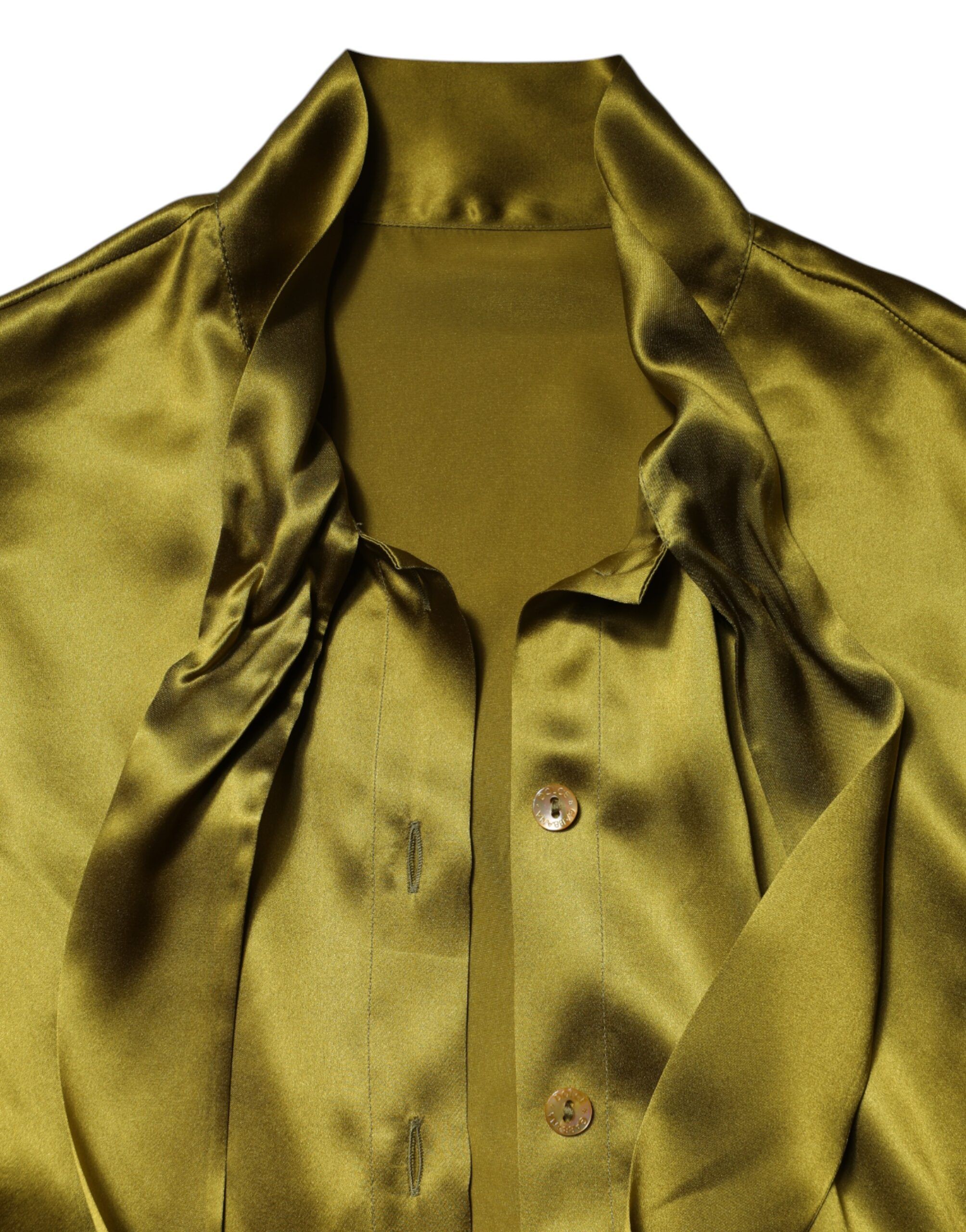 Ascot Collar Long Sleeves Blouse Women's Top (Pre-Owned) - Dolce & Gabbana - Modalova