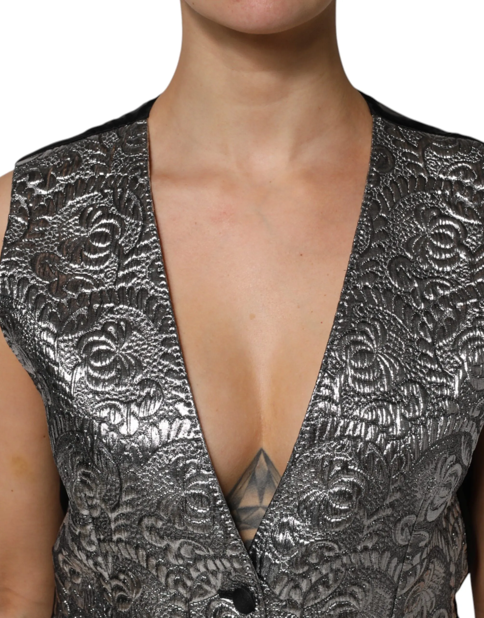 Floral Jacquard Sleeveless Vest Women's Top - Dolce & Gabbana - Modalova