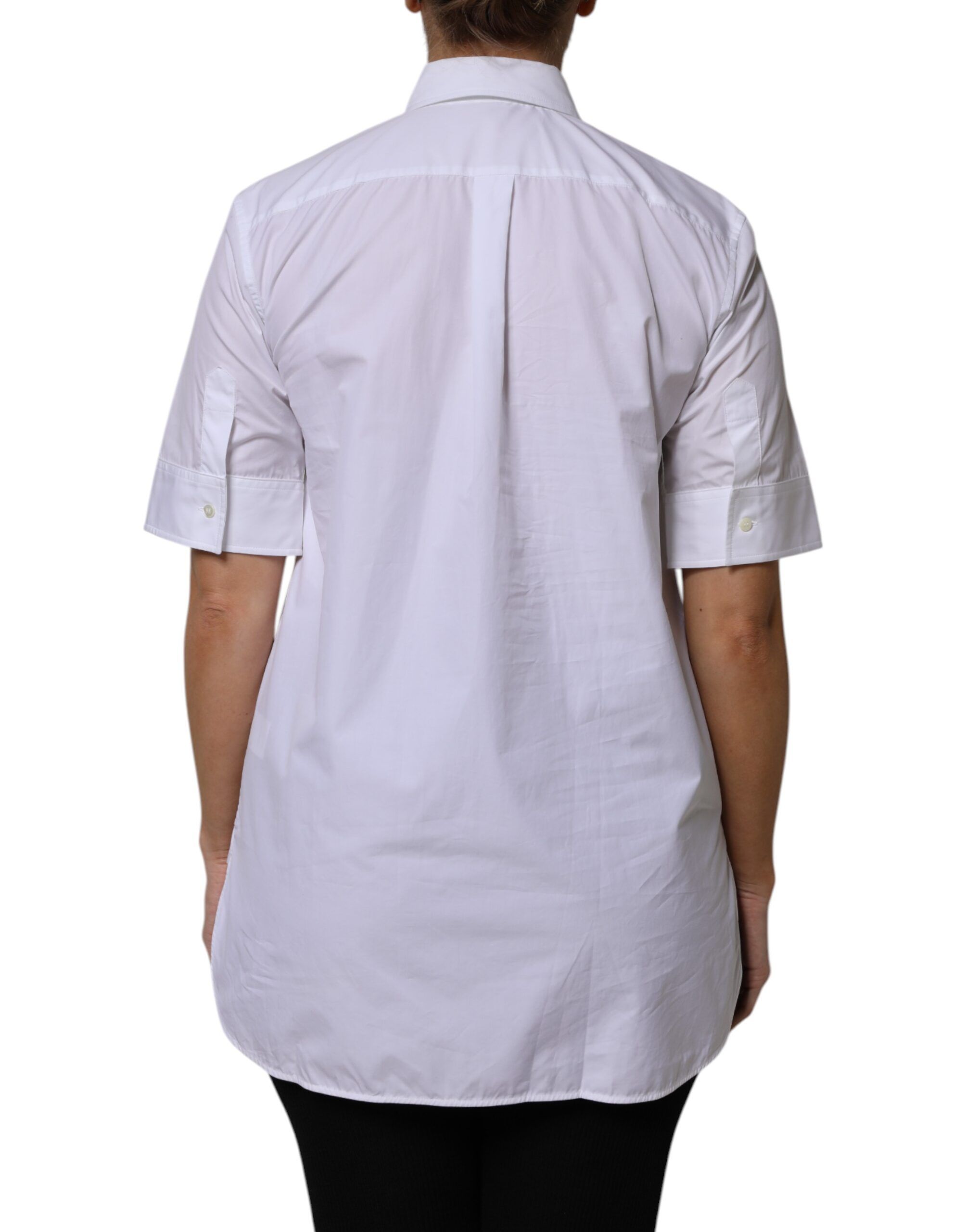 Cotton Short Sleeves Collared Polo Women's Top - Dolce & Gabbana - Modalova