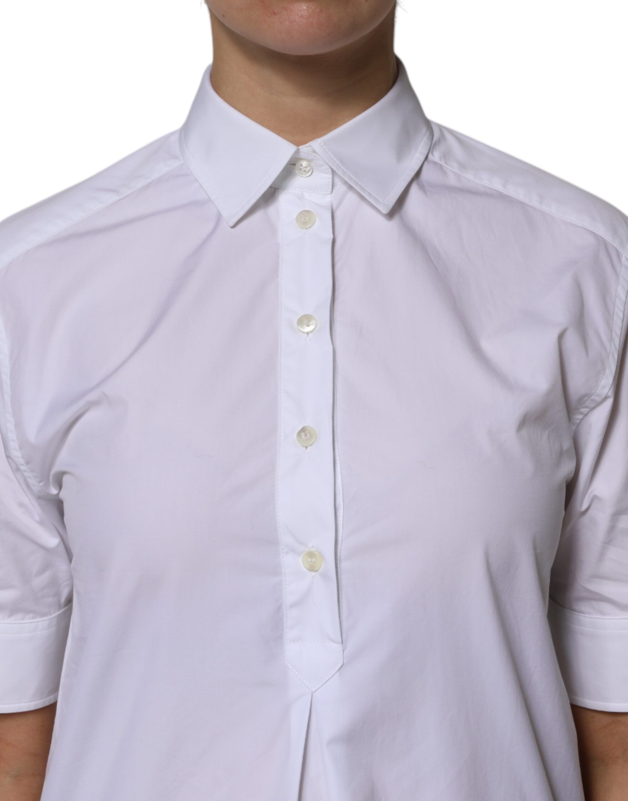 Cotton Short Sleeves Collared Polo Women's Top - Dolce & Gabbana - Modalova