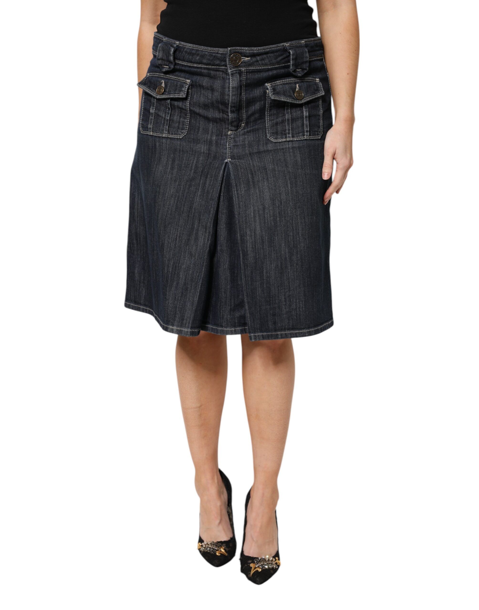 Cotton Blend Denim Top Skirt Casual Women's Set (Pre-Owned) - Escada - Modalova