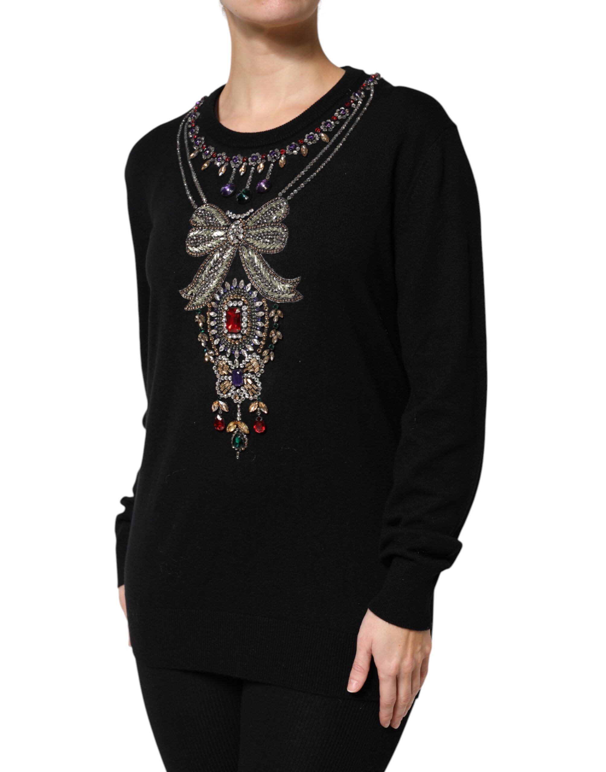 Cashmere Crystal Embellished Women's Sweater - Dolce & Gabbana - Modalova