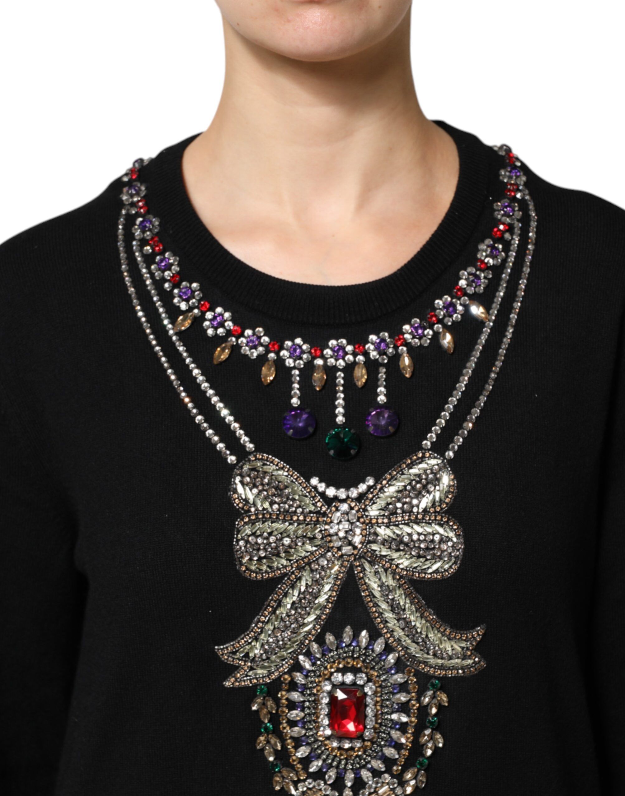 Cashmere Crystal Embellished Women's Sweater - Dolce & Gabbana - Modalova