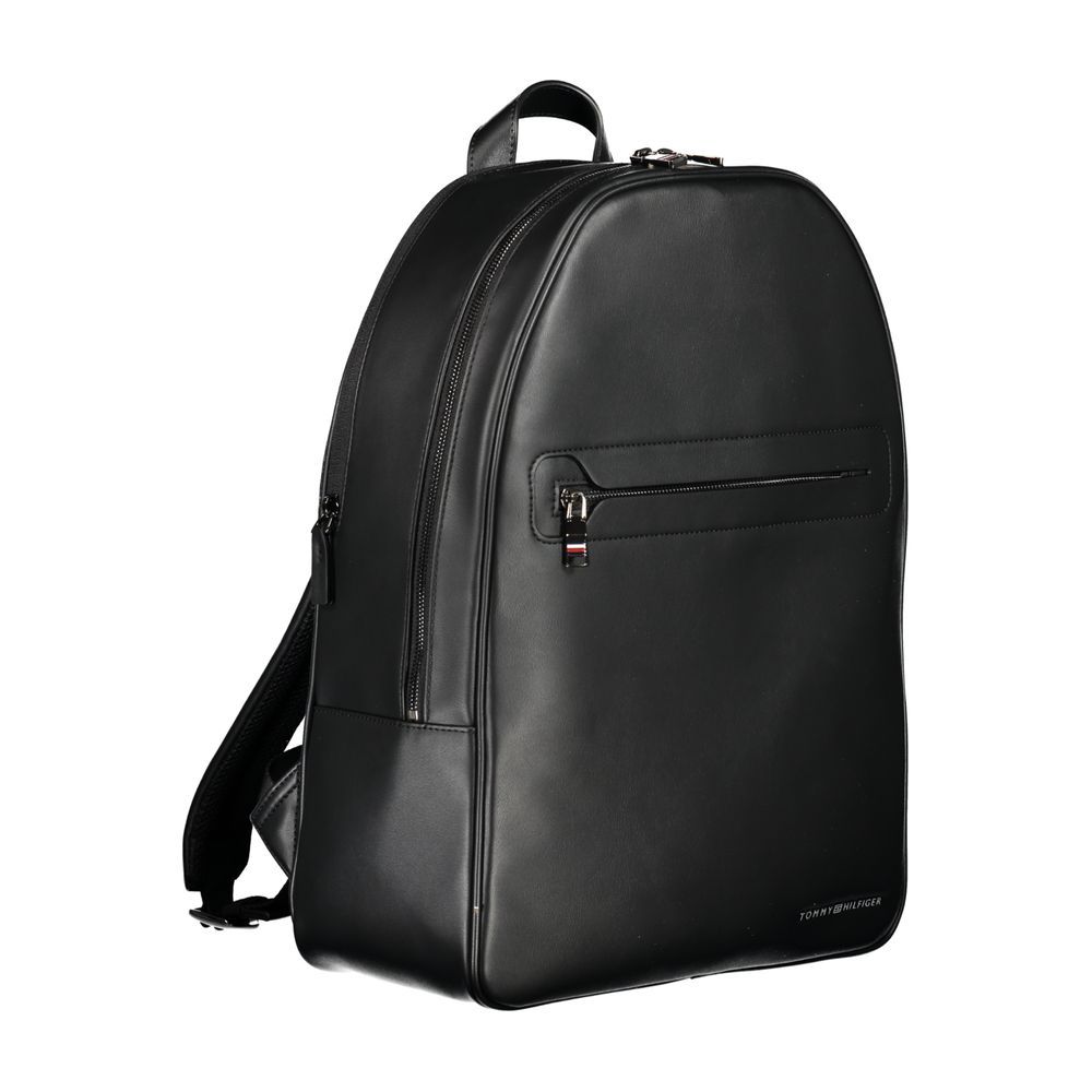 Nero Polyurethane Men Men's Backpack - Tommy Hilfiger - Modalova