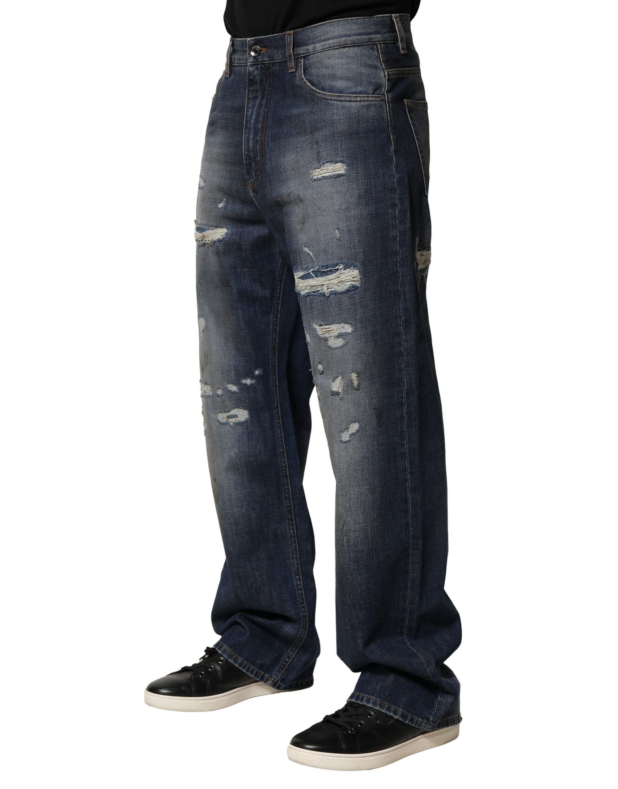 Washed Tattered Cotton Men Men's Jeans (Pre-Owned) - Dolce & Gabbana - Modalova