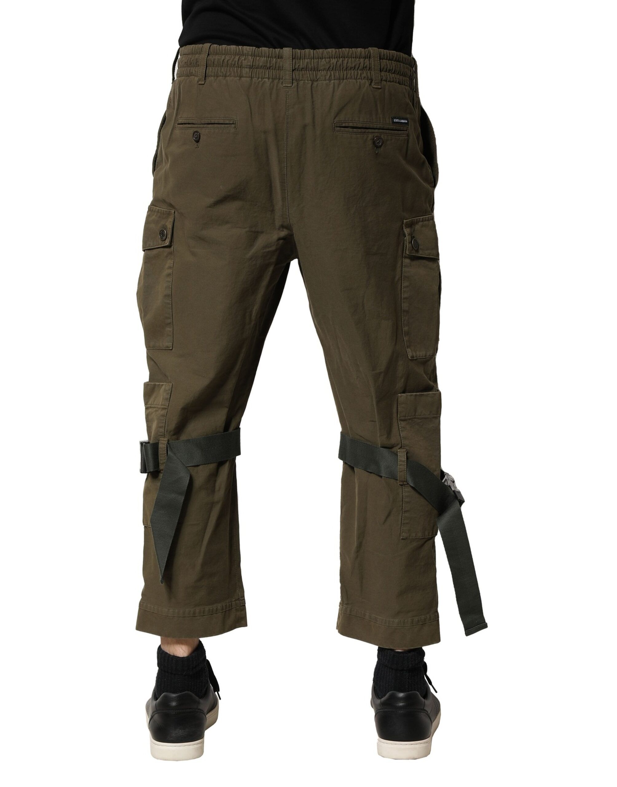 Cotton Cargo Drawstring Men's Pants - Dolce & Gabbana - Modalova