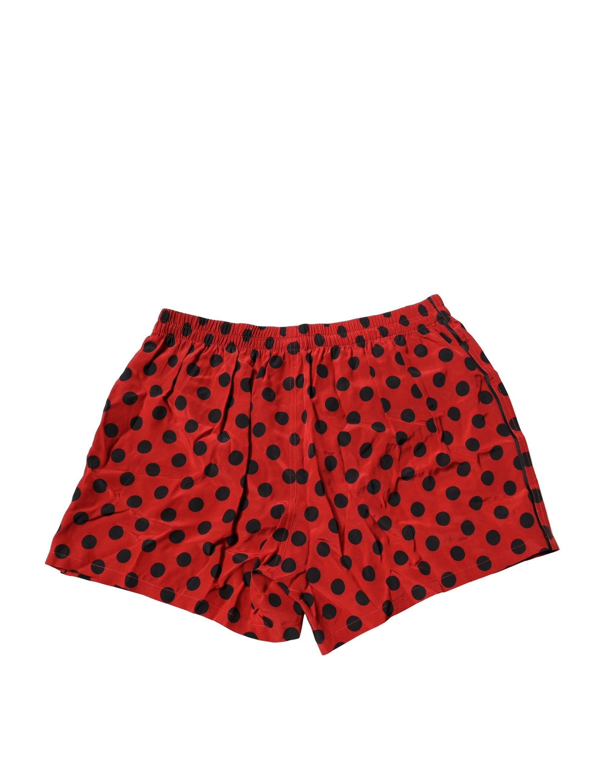 Red Silk Polka Dot Boxer Shorts Men's Underwear - Dolce & Gabbana - Modalova