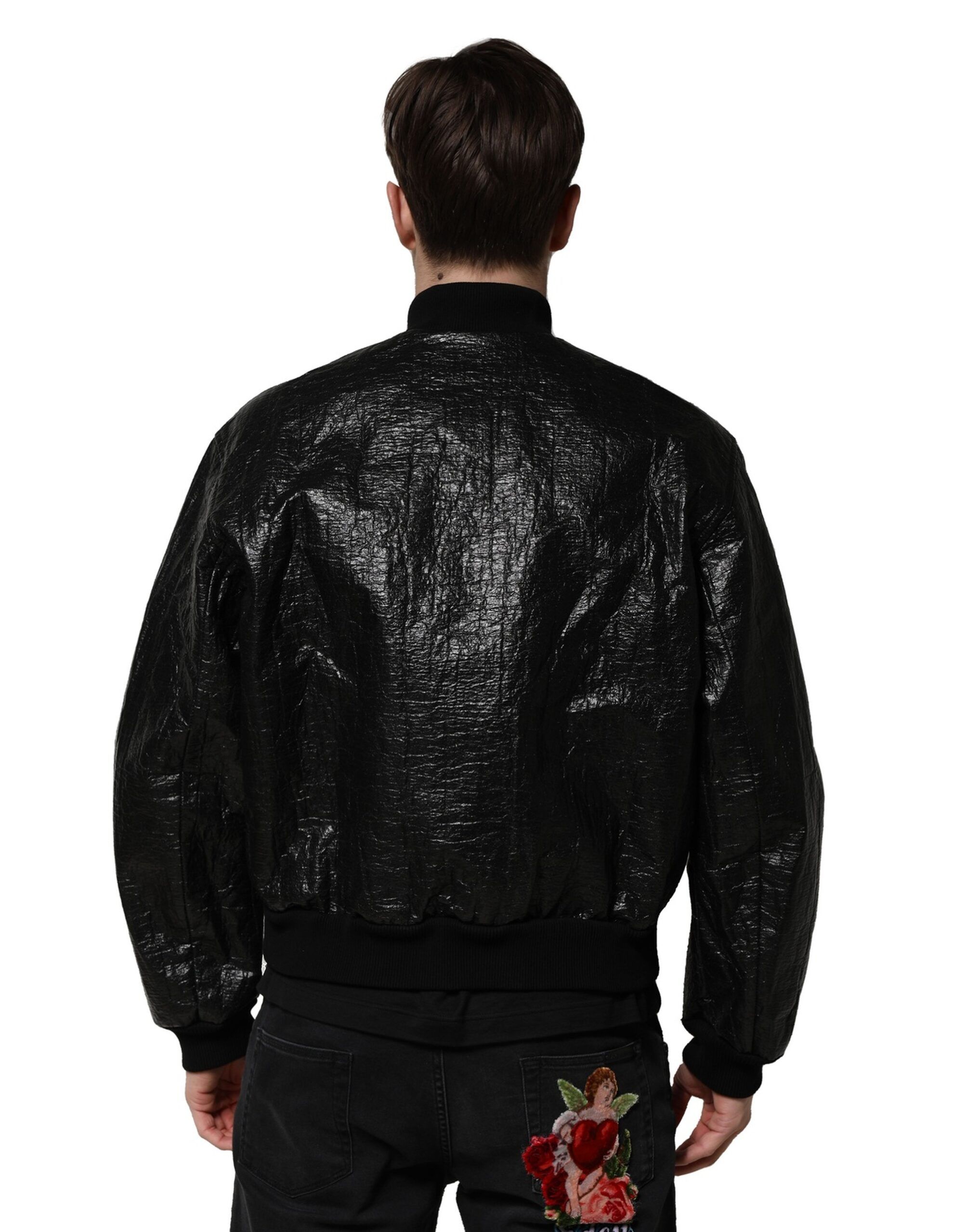 Logo Plaque Bomber Full Zipper Men's Jacket - Dolce & Gabbana - Modalova