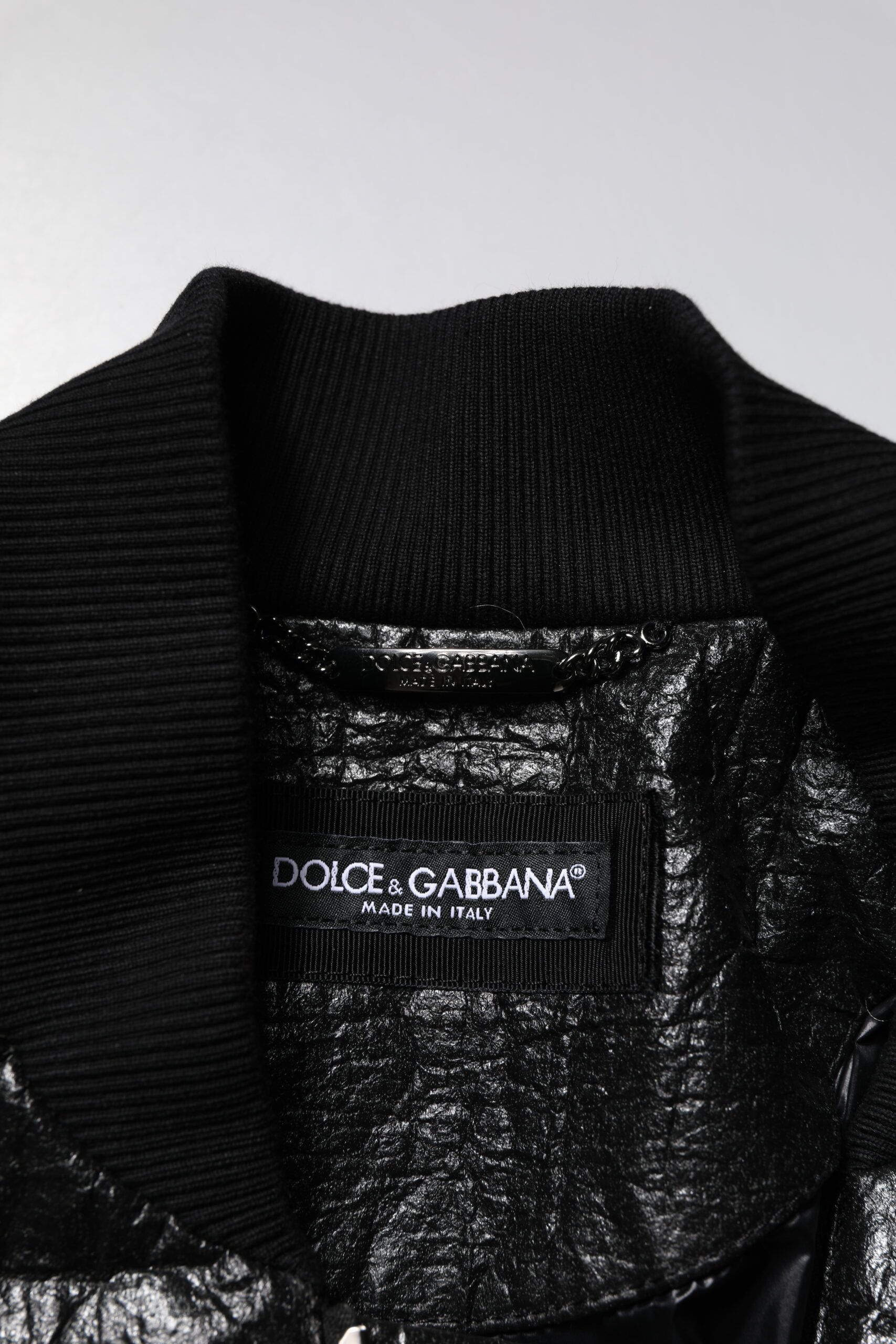 Logo Plaque Bomber Full Zipper Men's Jacket - Dolce & Gabbana - Modalova