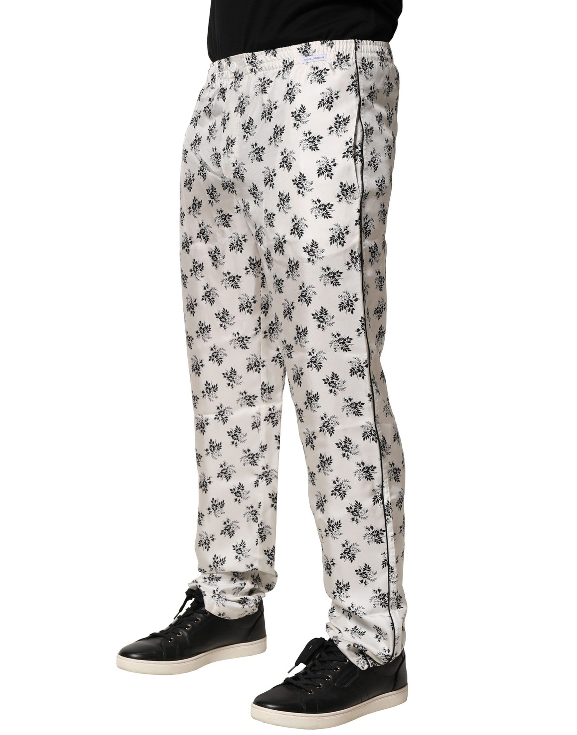 Floral Silk Casual Lounge Men's Pants - Dolce & Gabbana - Modalova
