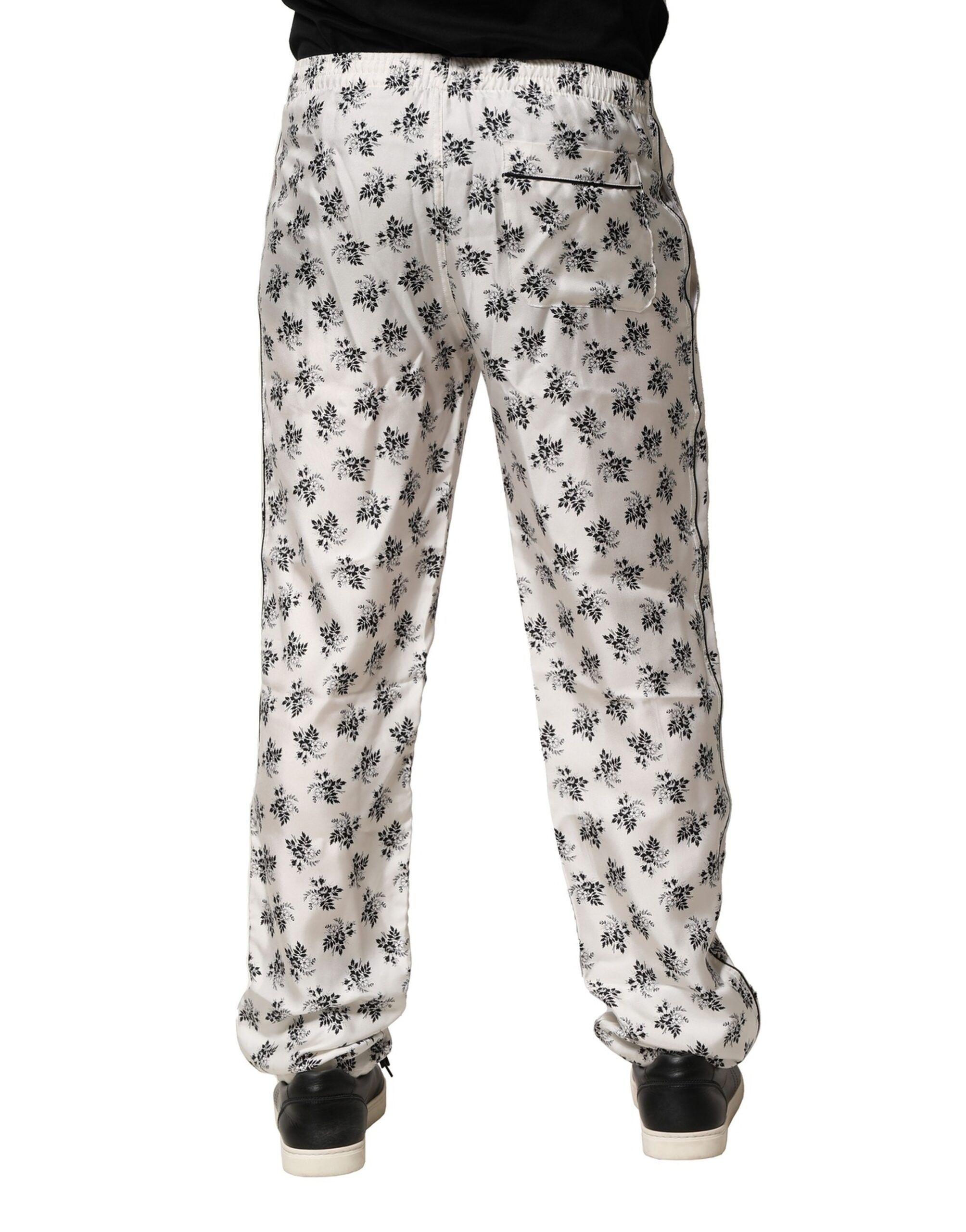 Floral Silk Casual Lounge Men's Pants - Dolce & Gabbana - Modalova