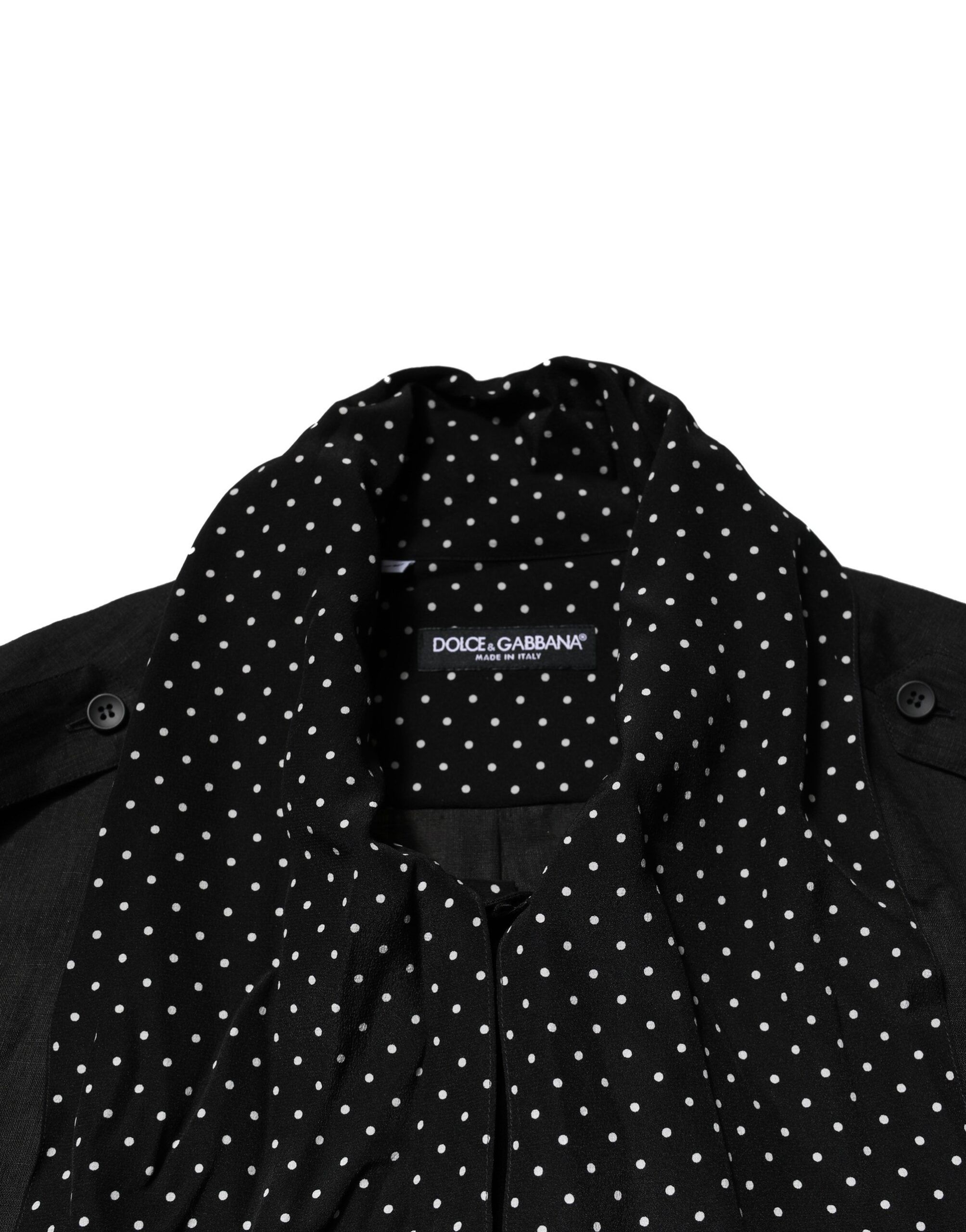 Polka Dot Linen Silk Men Casual Men's Shirt - Dolce & Gabbana - Modalova