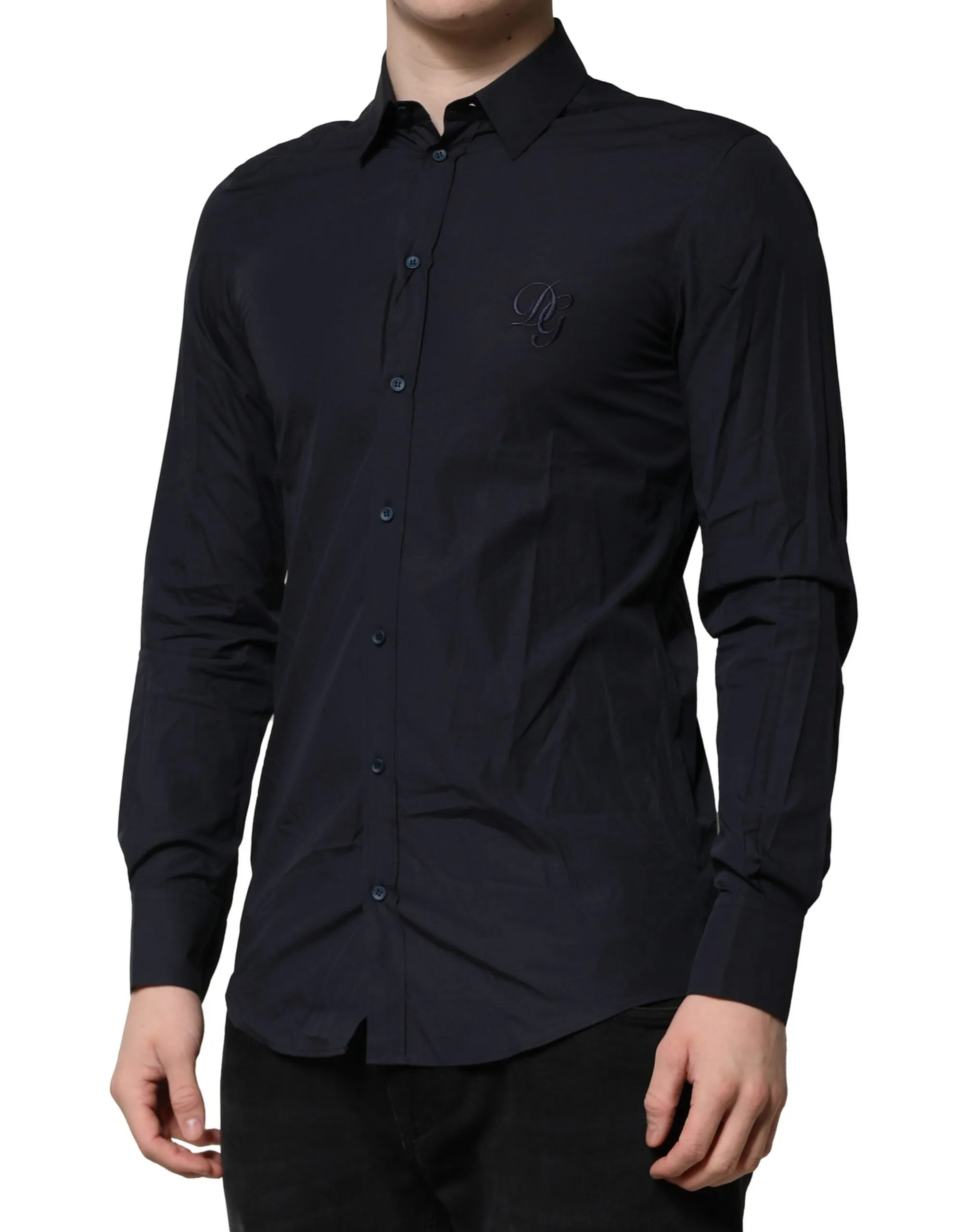 Dark MARTINI Cotton Dress Formal Men's Shirt - Dolce & Gabbana - Modalova