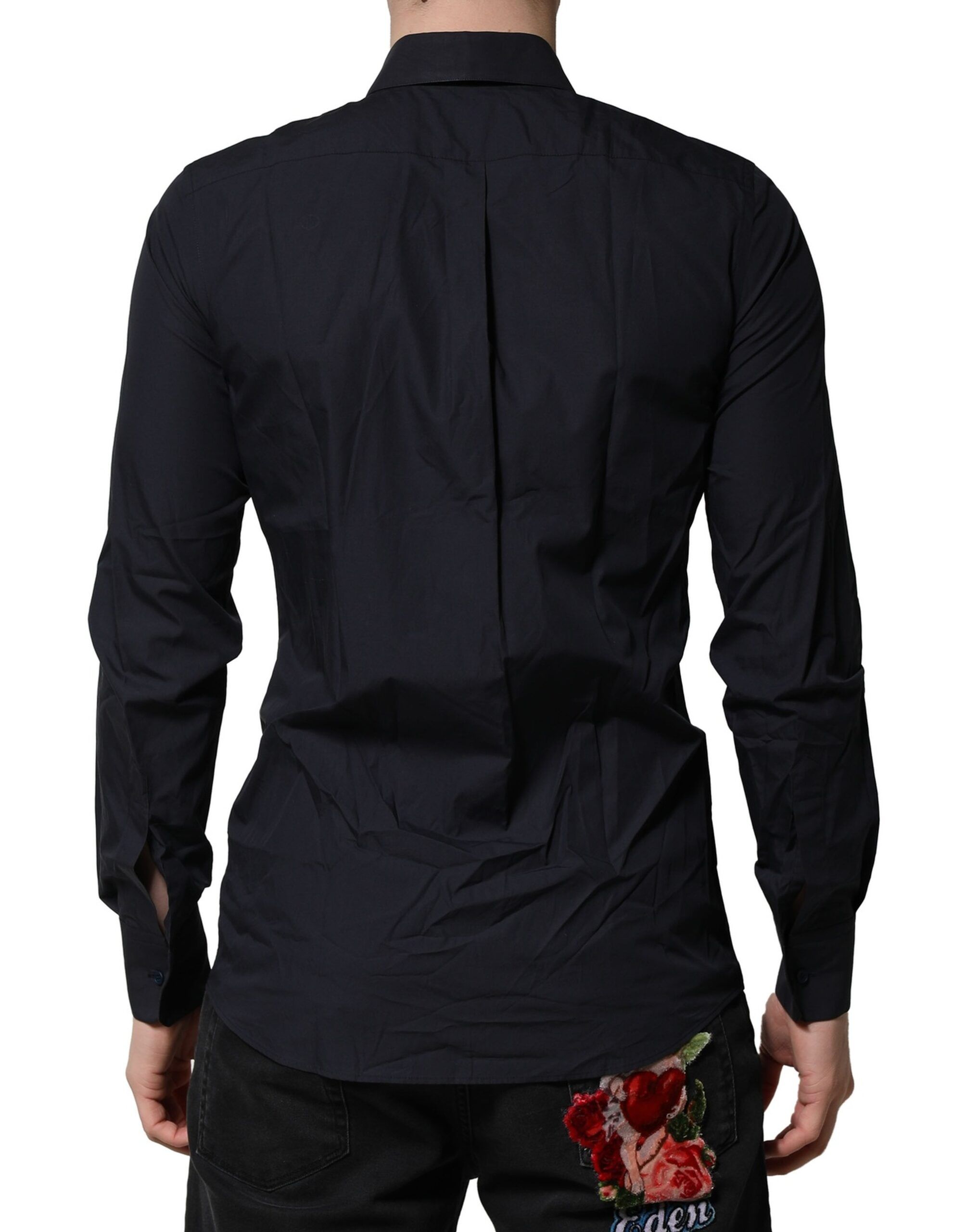 Dark MARTINI Cotton Dress Formal Men's Shirt - Dolce & Gabbana - Modalova