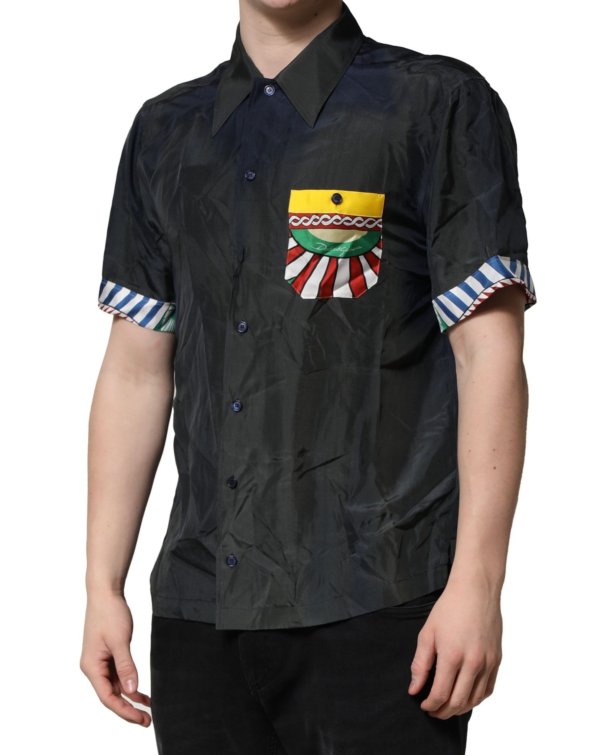 Silk Short Sleeves Men Casual Men's Shirt (Pre-Owned) - Dolce & Gabbana - Modalova