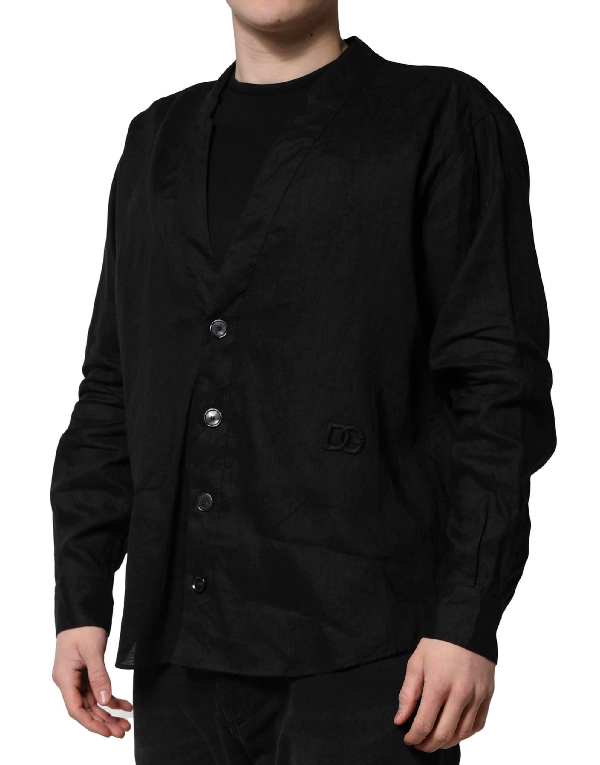 Linen Long Sleeves Men Casual Men's Shirt - Dolce & Gabbana - Modalova