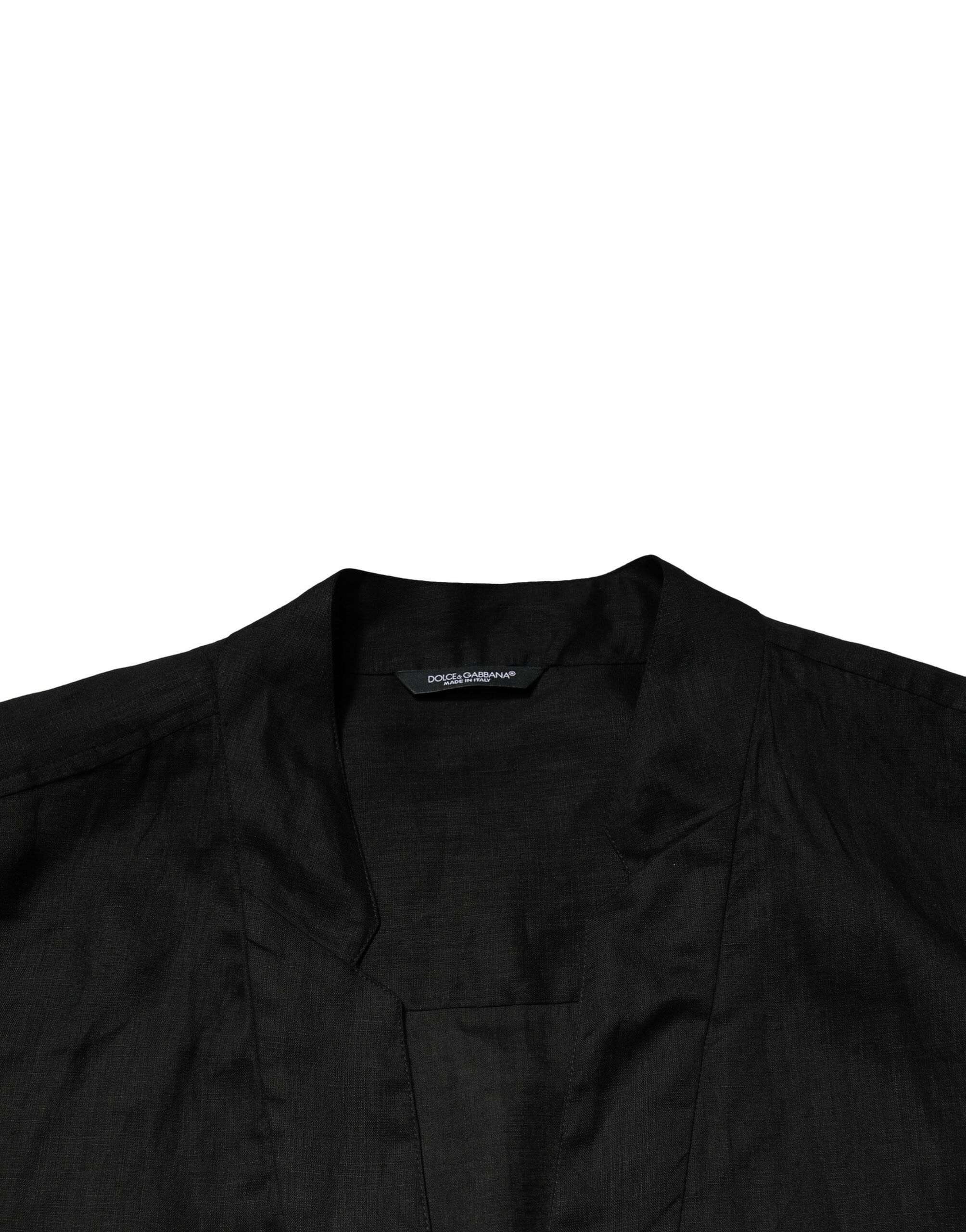 Linen Long Sleeves Men Casual Men's Shirt - Dolce & Gabbana - Modalova