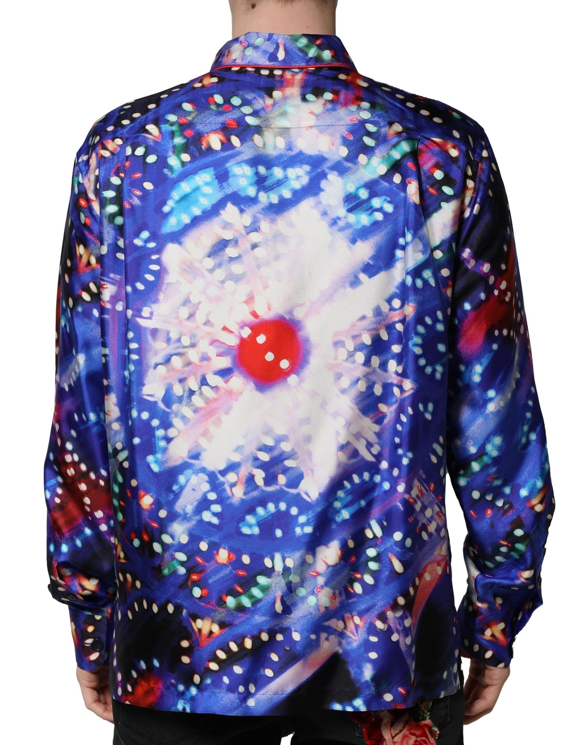 Printed Silk Lounge Casual Men's Shirt - Dolce & Gabbana - Modalova