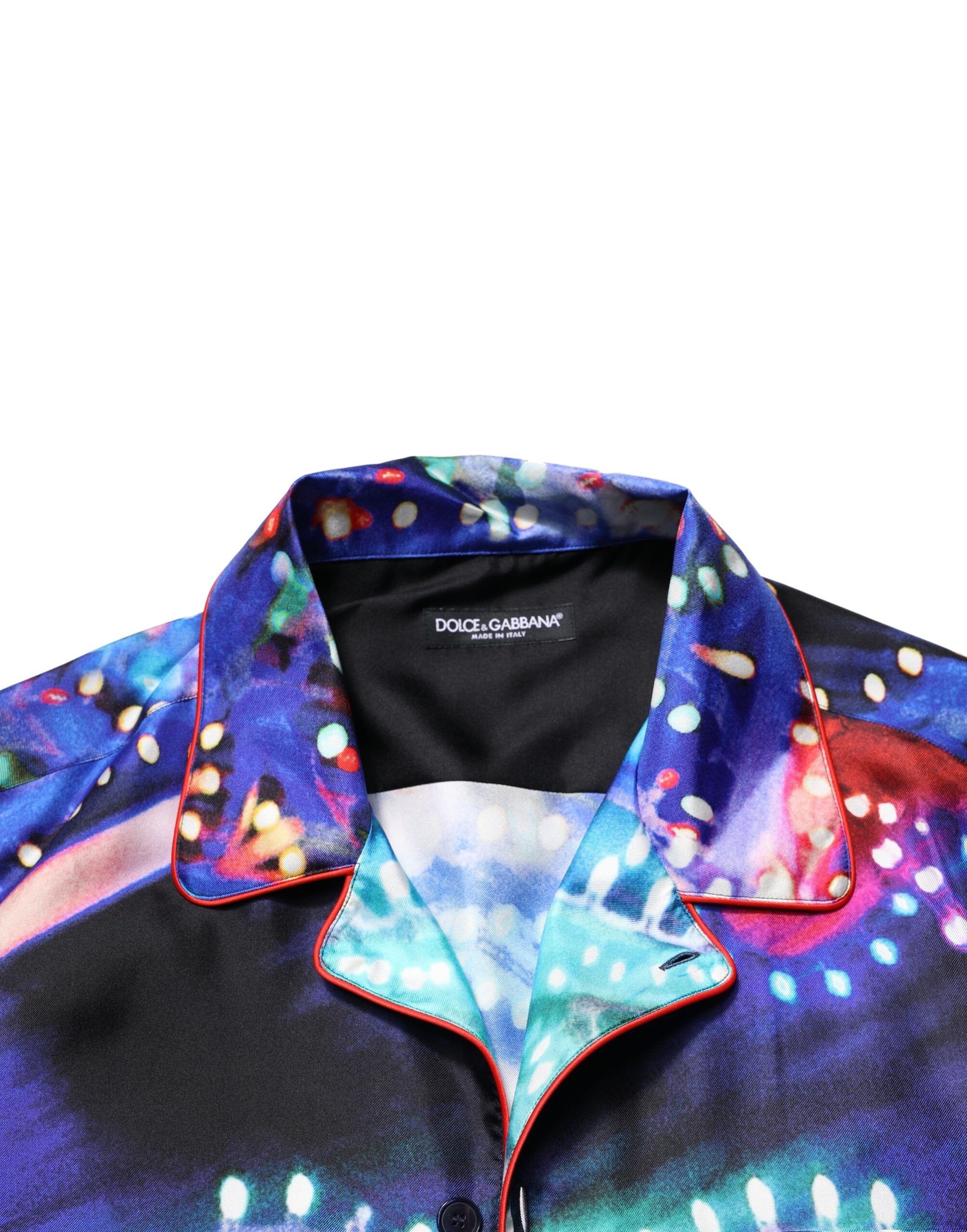 Printed Silk Lounge Casual Men's Shirt - Dolce & Gabbana - Modalova