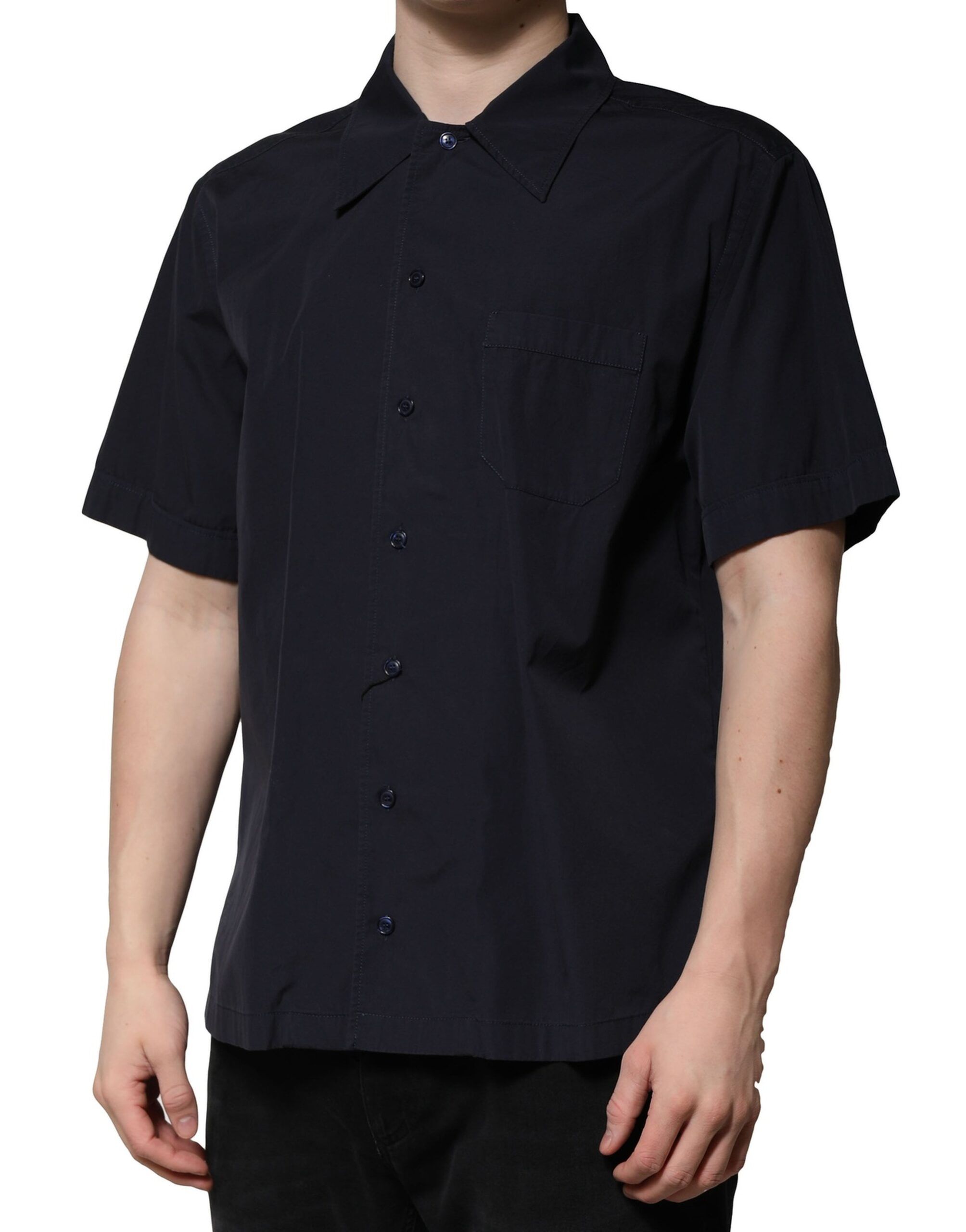 Dark Cotton Short Sleeves Casual Men's Shirt (Pre-Owned) - Dolce & Gabbana - Modalova