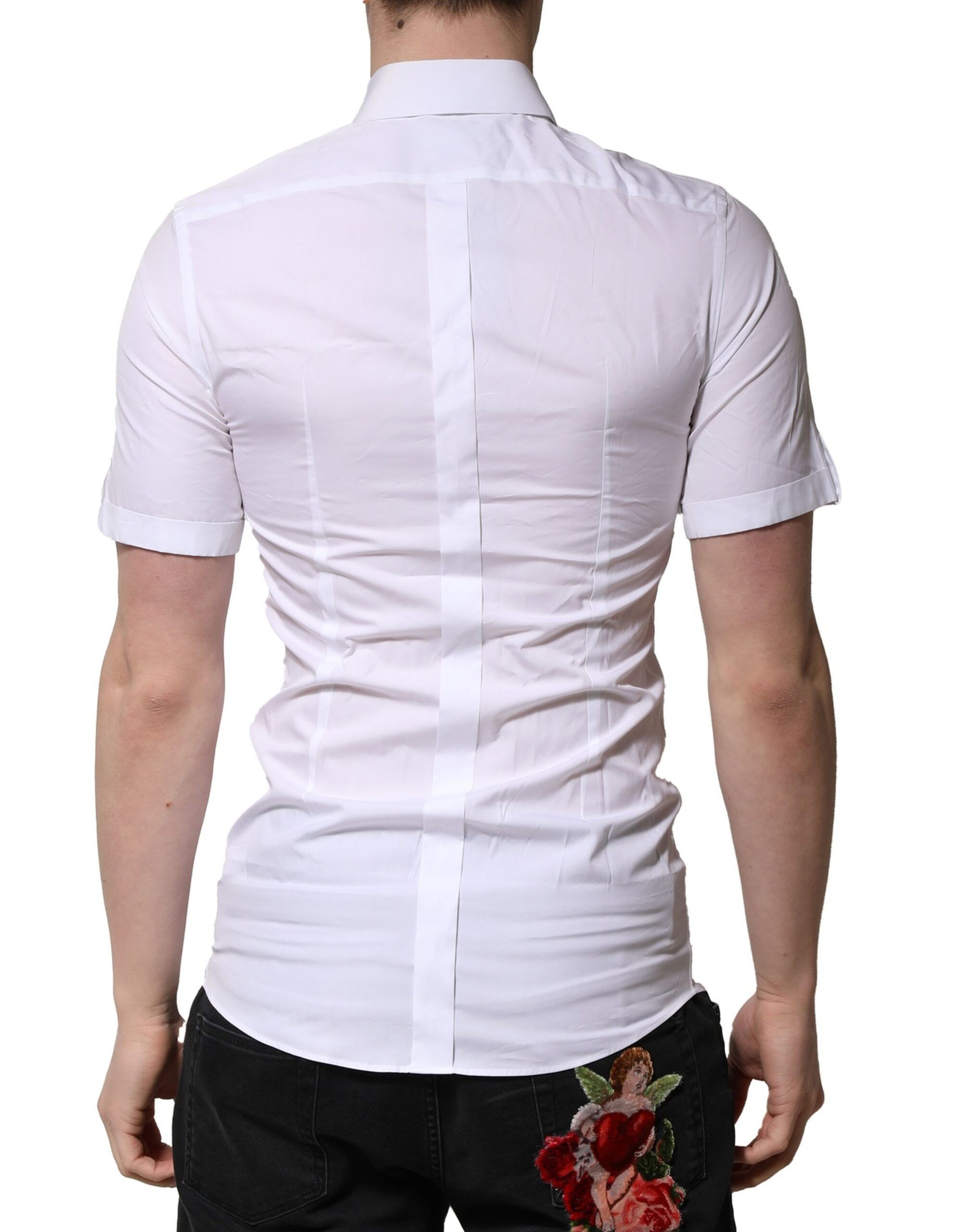 Cotton Short Sleeves GOLD Casual Men's Shirt - Dolce & Gabbana - Modalova